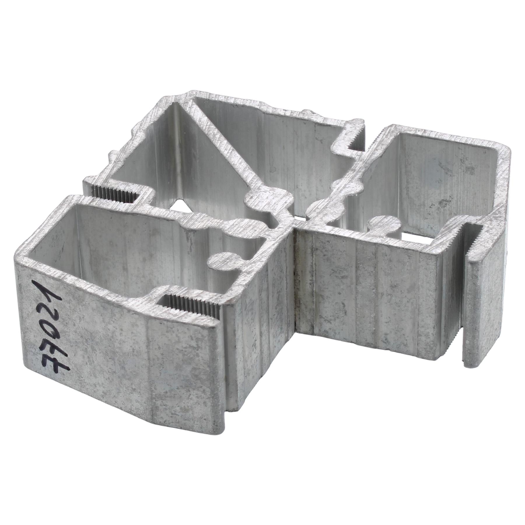 HUECK HARTMANN 100 x 29 x 29 mm Eckwinkel 770210, Aluminium, Whirlpool-Badewanne, Wanne