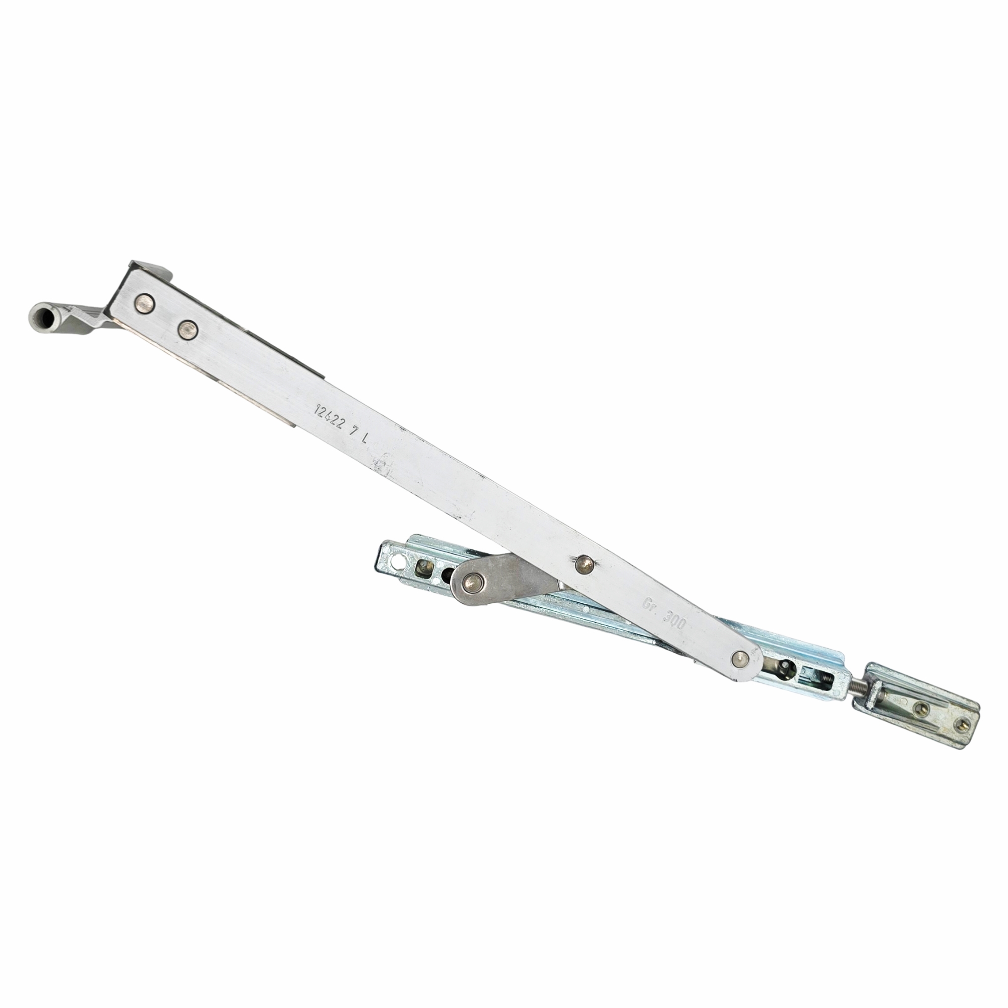 [BA] Hueck Hartmann Schere 12 422 7 silber links, Schwingschraube, Schraubenschiene, Metall, Beidseitig, Konstruktionswerkzeug