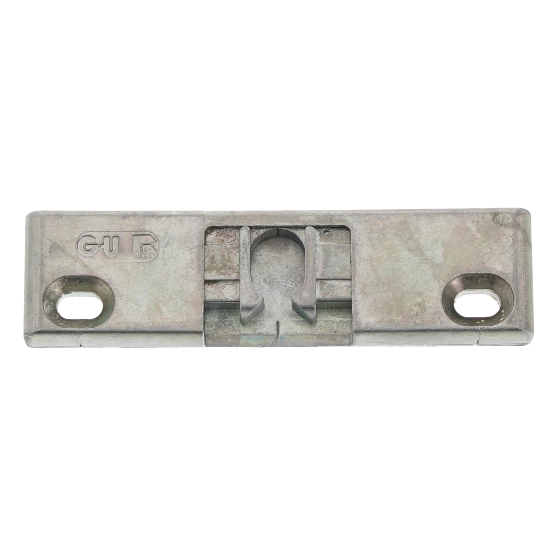 GU Btl. Türschnäpper 13 Veka Topline, Metallwinkel, Montageplatte, Schlitzt-Träger, Beschlag, Metalloxid