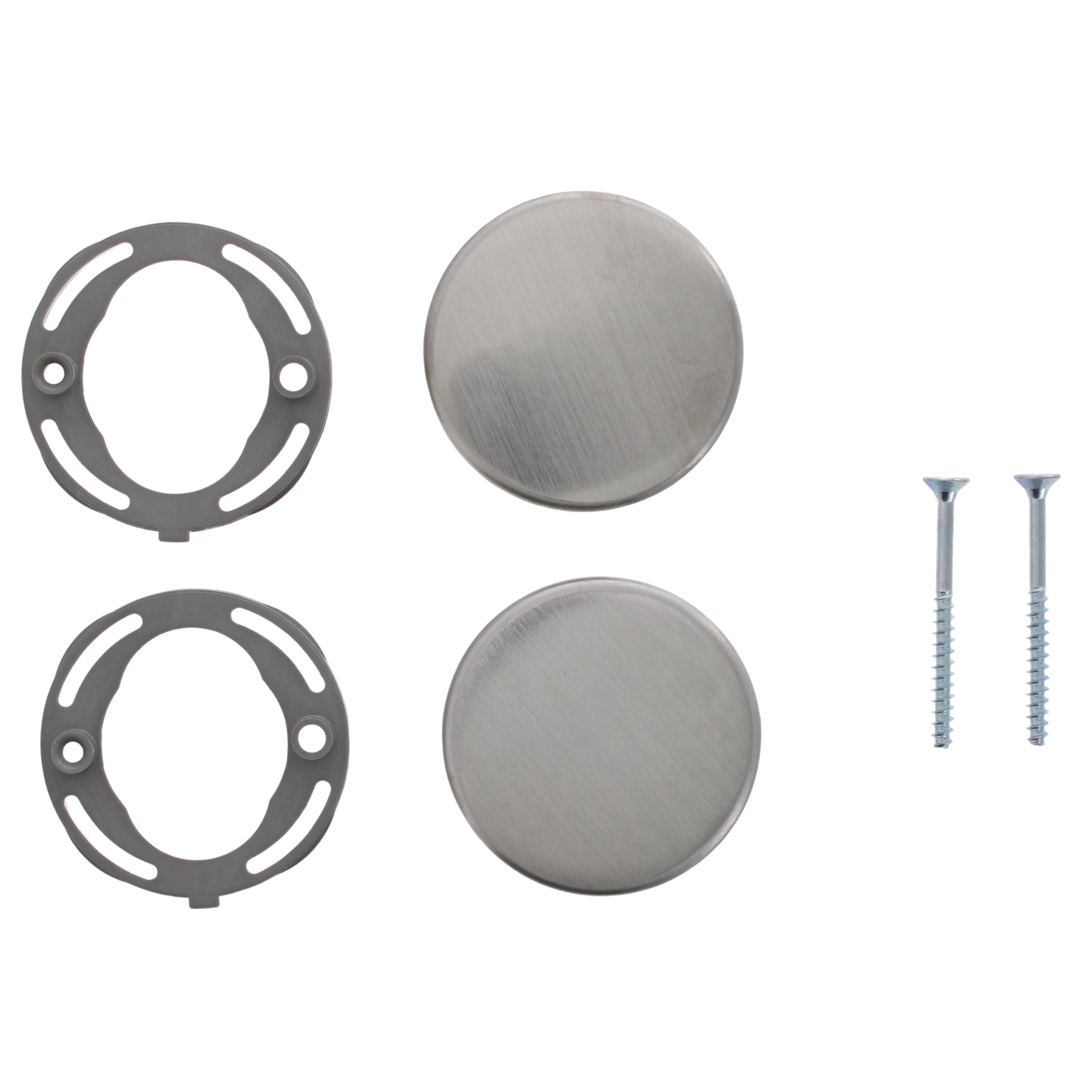HOPPE MiniLock Rosettengarnitur Amsterdam Profilzylinder Schnellstift TS 37-47 mm – inkl. ToniTec Blindrosettenpaar Edelstahl matt DIN rechts, kesselset, muellersystem, deckel, schrauben, unterlage, Metallscheiben, Unterlegscheiben, Schrauben, Montagezube