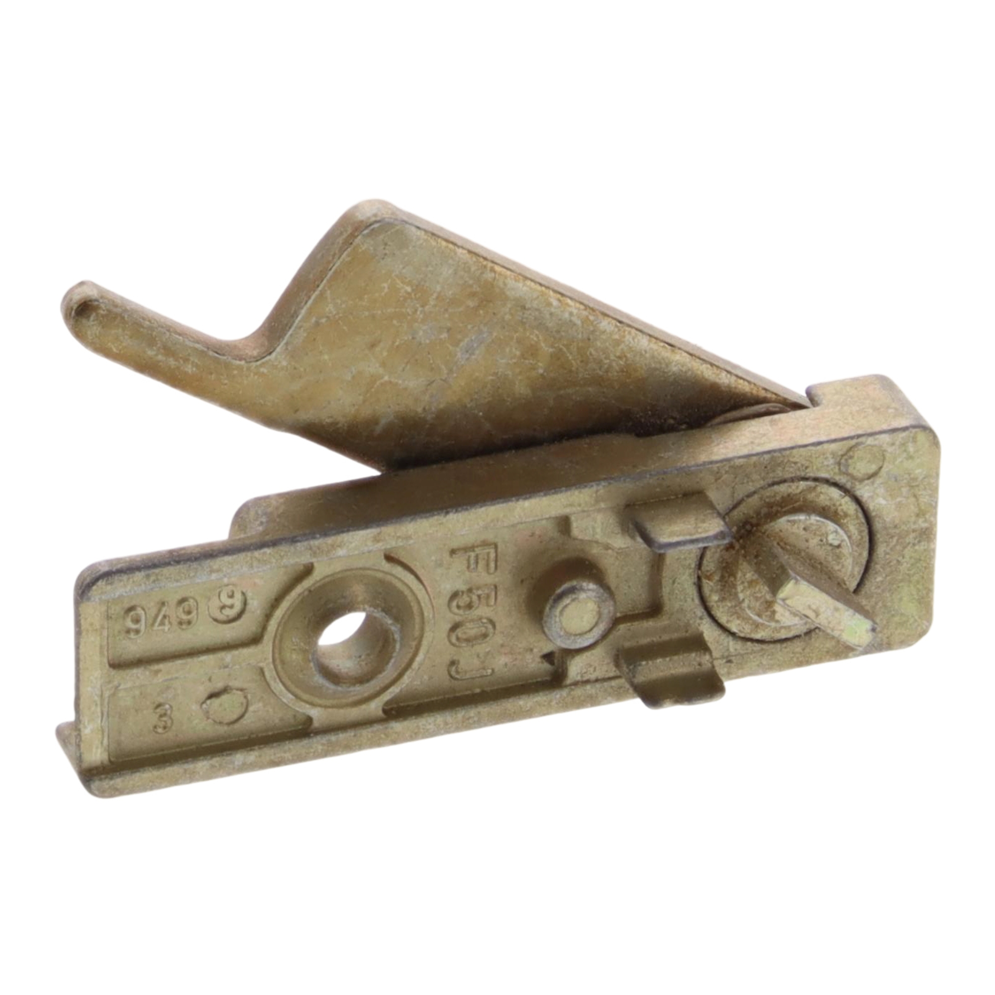 Weidtmann Flügelheber F50J links gvz., Schranktür-Clip, Messing-Fassung, verstellbares-Scharnier, Metallbefestigung, Vintage-Scharnier