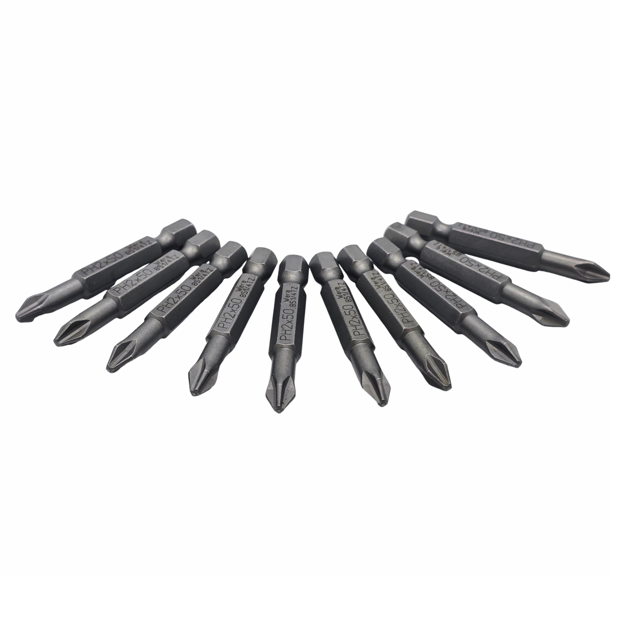 WERA 851/4 TZ Bit PH2 50 mm lang, Schraubendreher-Spitz, Torx-Bit, Satz bits, Kreuzschlitz?, PH2?