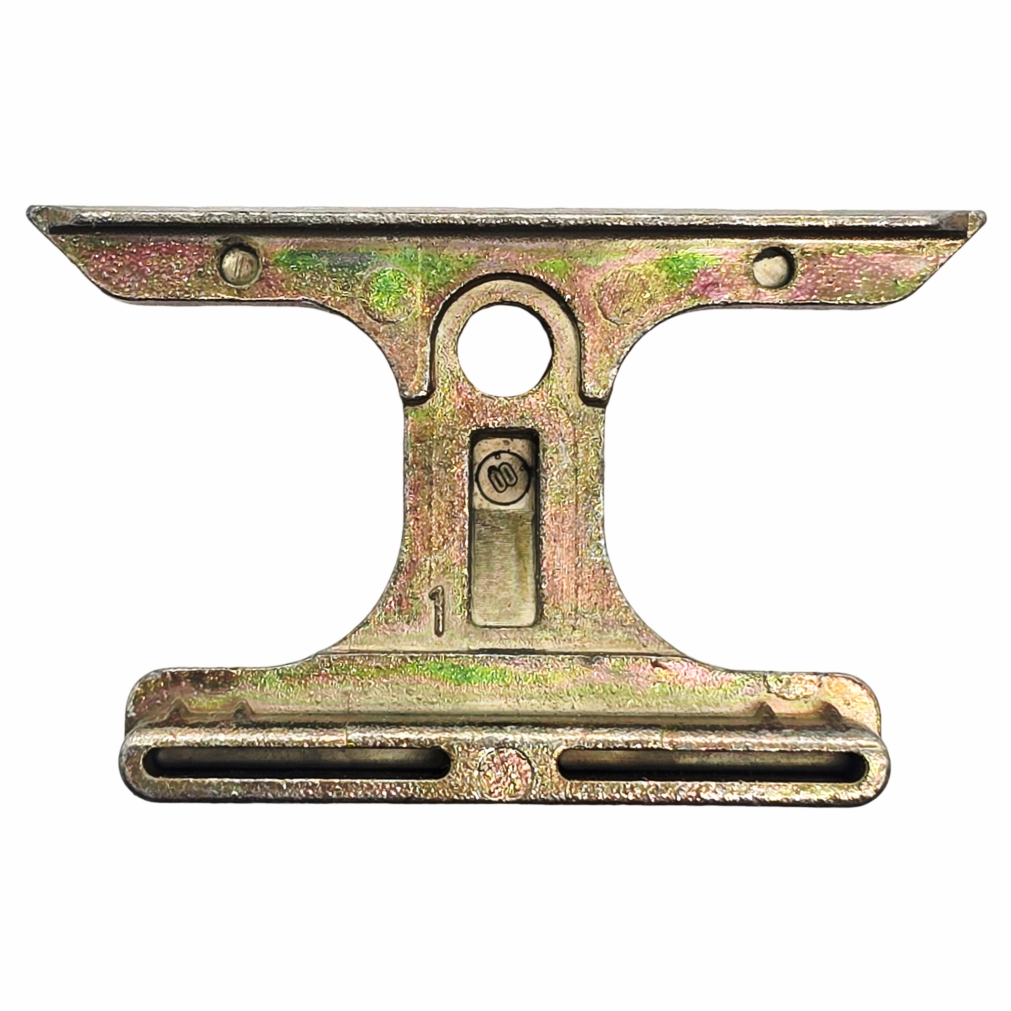 [BA] Aubi Schliessblech ST068, T-Schiene, Scooter Truck, Skatetruck, Metallbeschlag, verwitterte Oberfläche