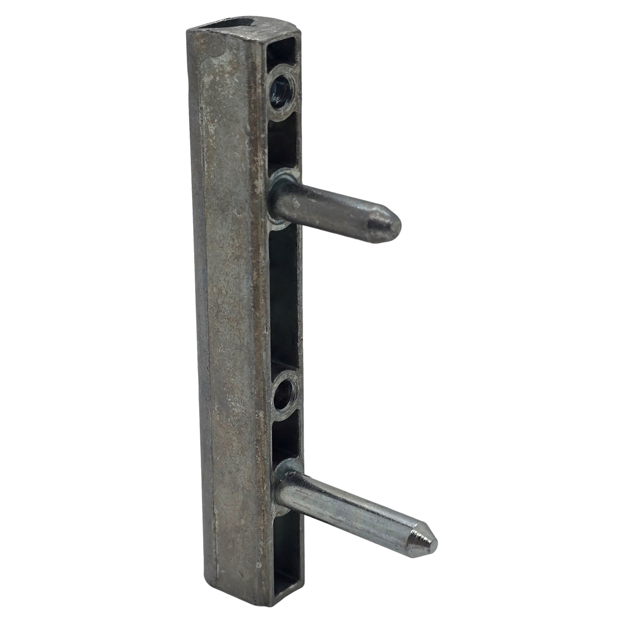 [BA] Winkhaus Fenster Flügellager Lager 120 kg - 92mm lang, Metall-Scharnier, reparierter Bolzen, rostiger Stahl, angeragter Zapfen, rechteckige Platte