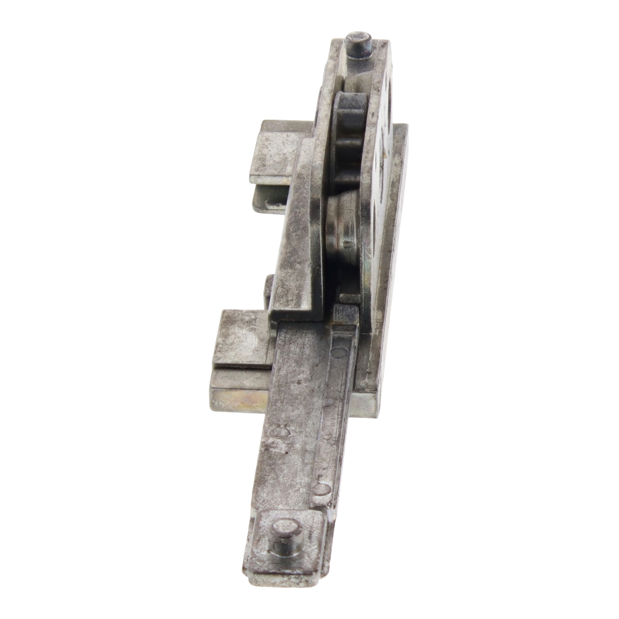 Notter Einsteckgetriebe ohne Fehlbediensperre, Schneidwerkzeug, Metallteil, Gleitmechanismus, Schlossriemen, Rostig