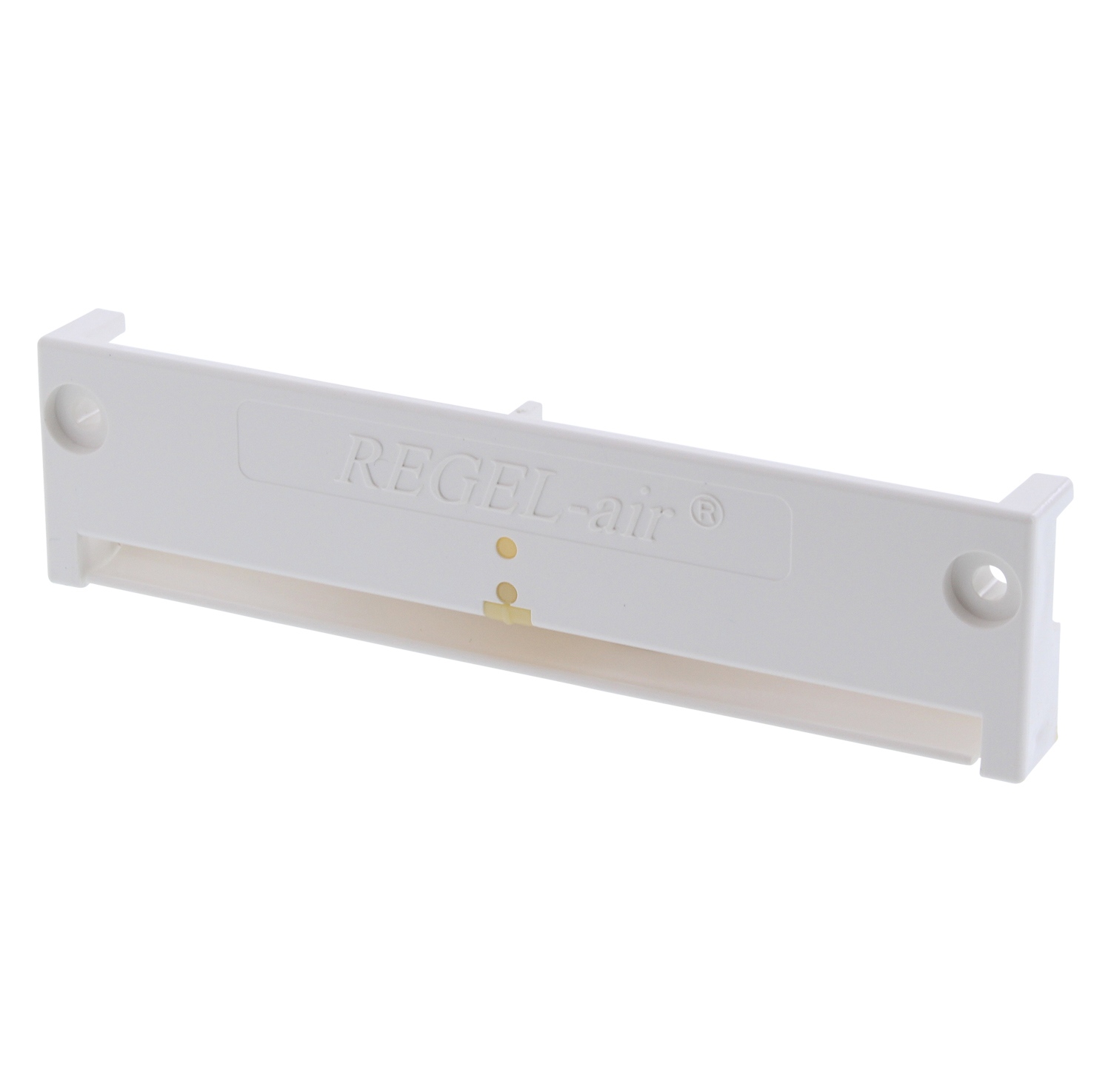Fensterlüfter REGEL-air Typ16 Serie 73 RAL 9018 1 Paar mit Dichtung 29521610800300033, Railmontage, Plastichalter, weiße Platte, Doppelbreit, Regel-air