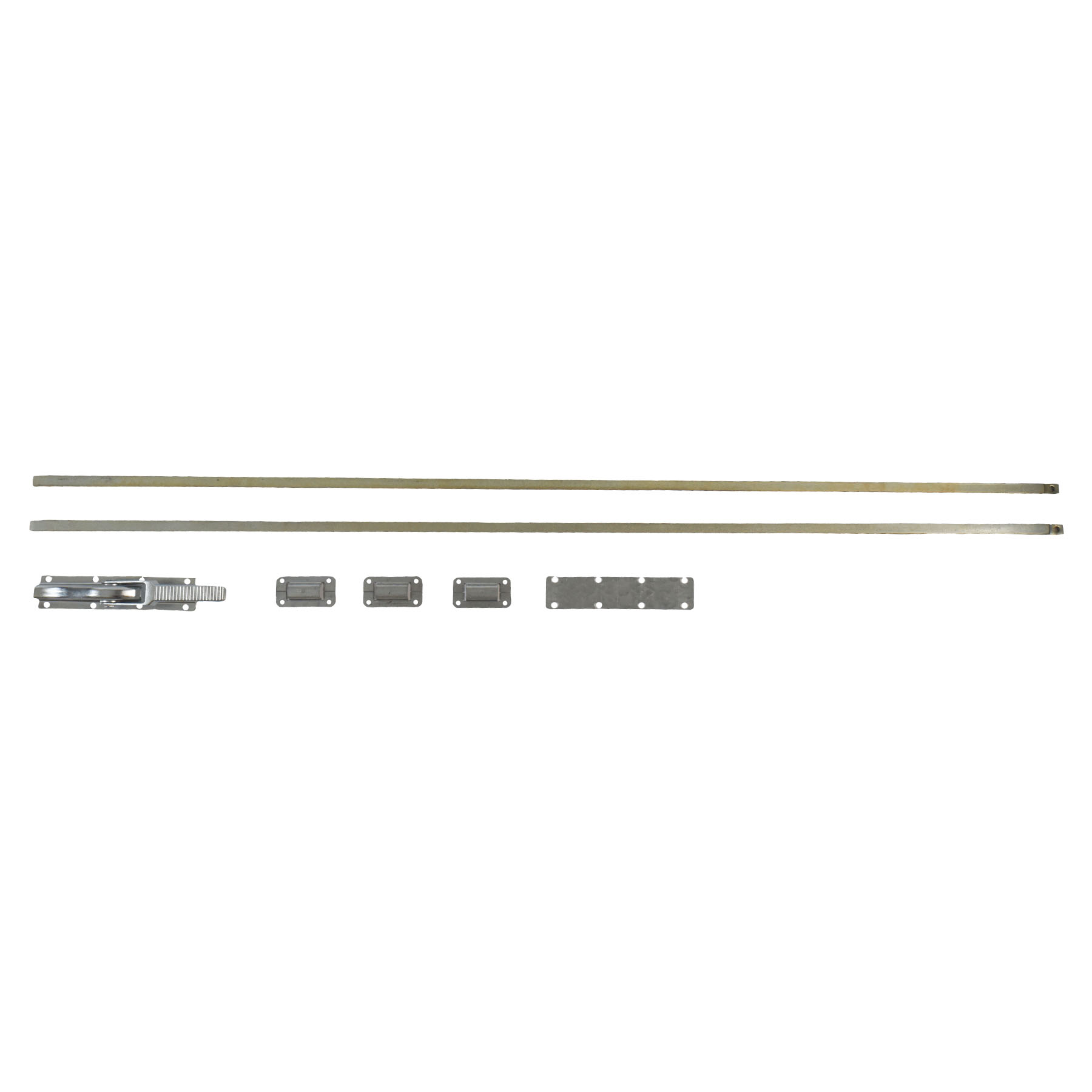 Strenger Tortreibriegel Torriegel EXCELSIOR 942 hell verzinkt 180x41x13 mm inklusive Riegelstangen 13x13x1500mm