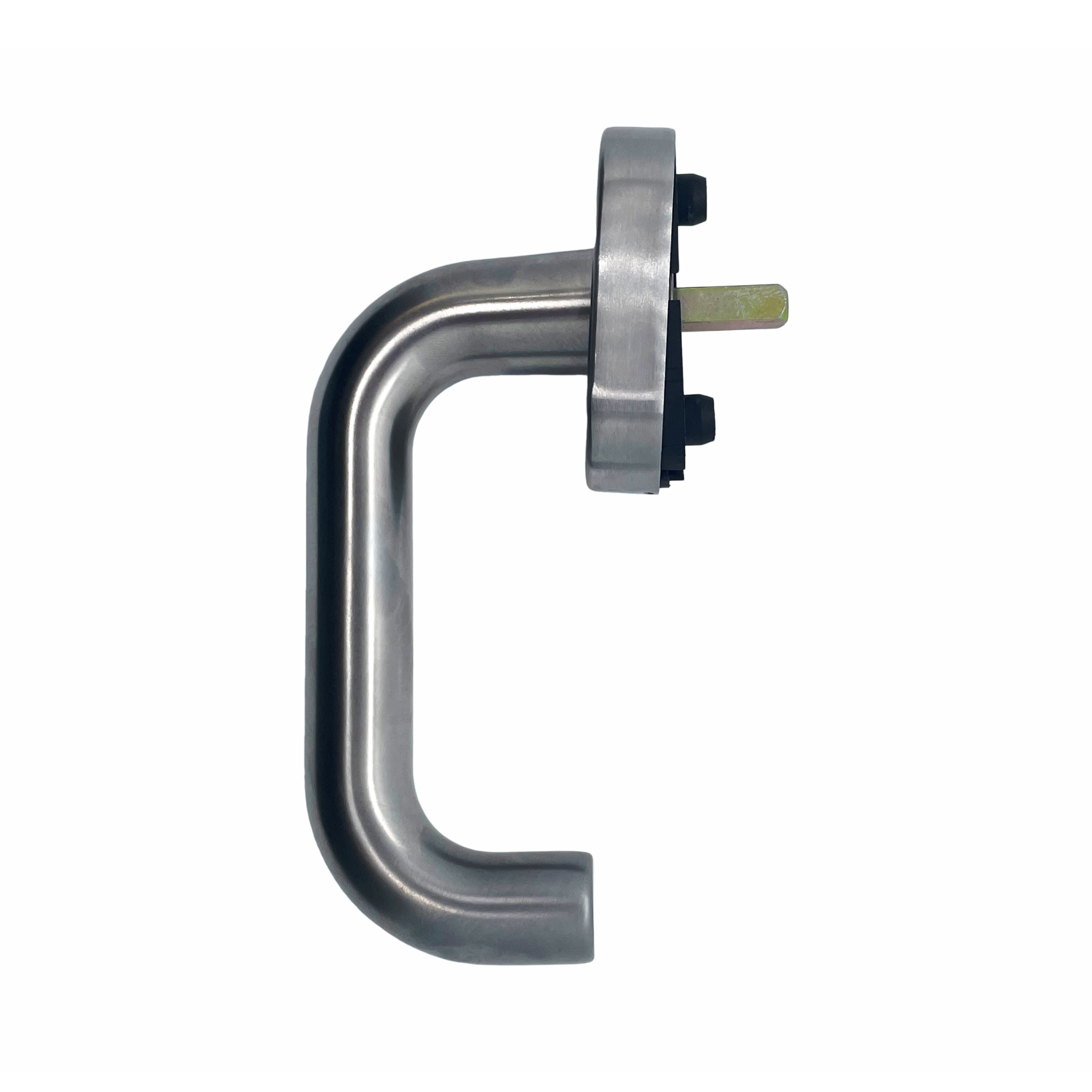 [BA] Hueck Hartmann Fenstergriff U-Form Vierkant kurz Edelstahl, u-förmiger Griff, Stahlgriff, rechteckige Schraube, Metallhalter, Clamp-Platte