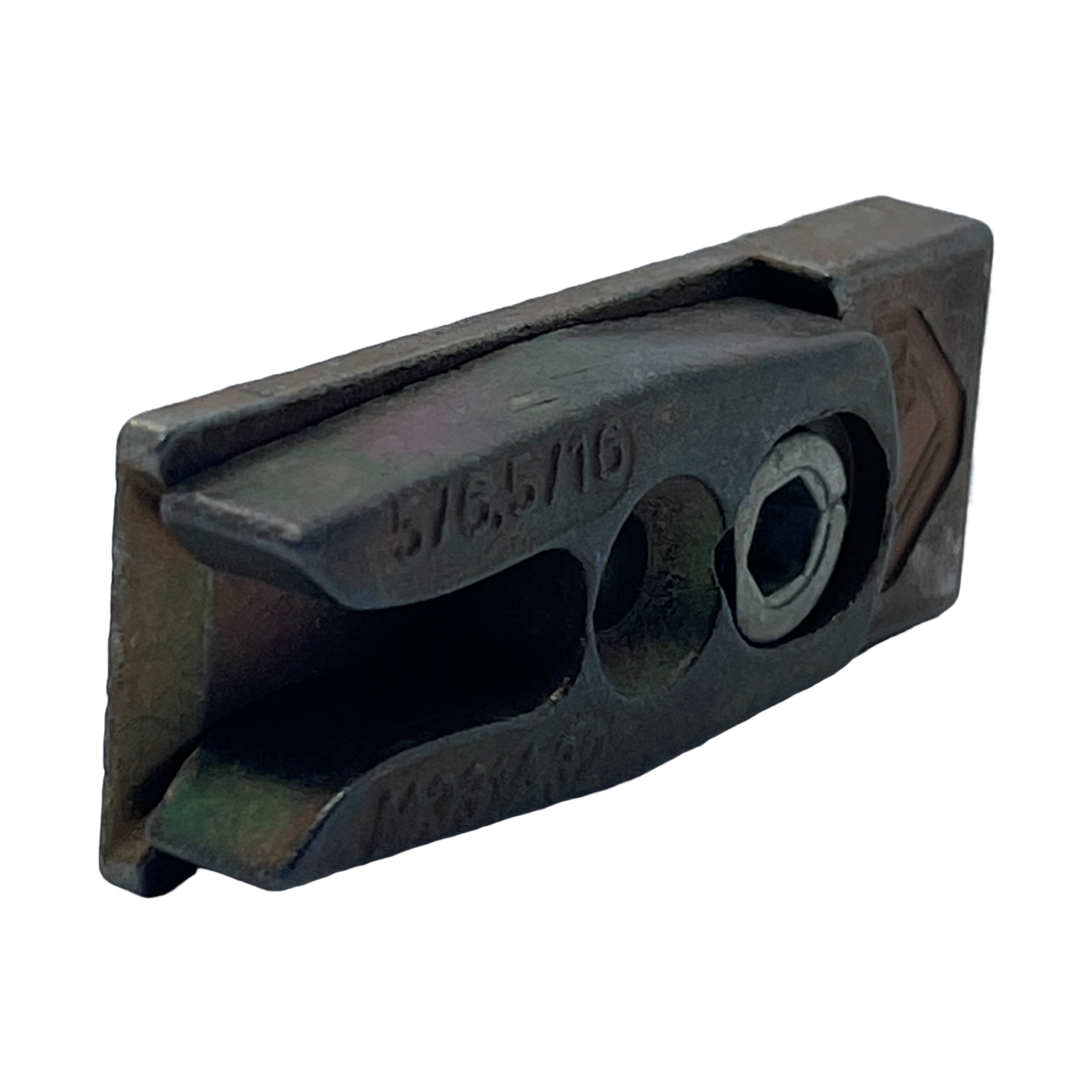 [BA] Roto Centro 100 Schließstück 5/6,5/16 verstellbar M331A32, Schuhlöffel, Metall, Braun, gekerbt, Loch