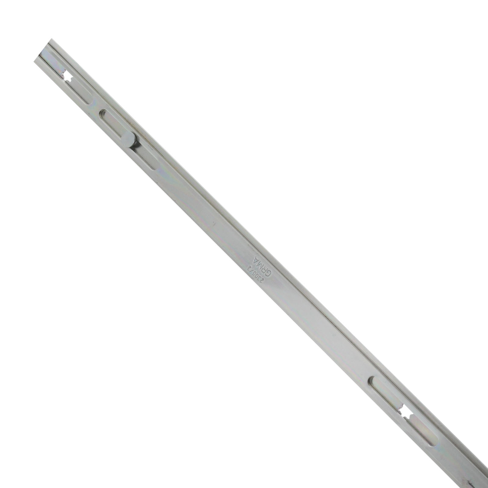 [BA] Winkhaus Getriebeschiene GRMA 2300/2 mit PZ 25 mm 2300/2 (FFH 1800-2300 mm), Schiebeleiter, Metall, Haken/Schlitten, Schiene, Gleitleiste, Schubladenführung, Schiebetür, Metallführung, Gleiter, Schubladenauszug, Schienenprofil, Metallstab, Stahl, Kul