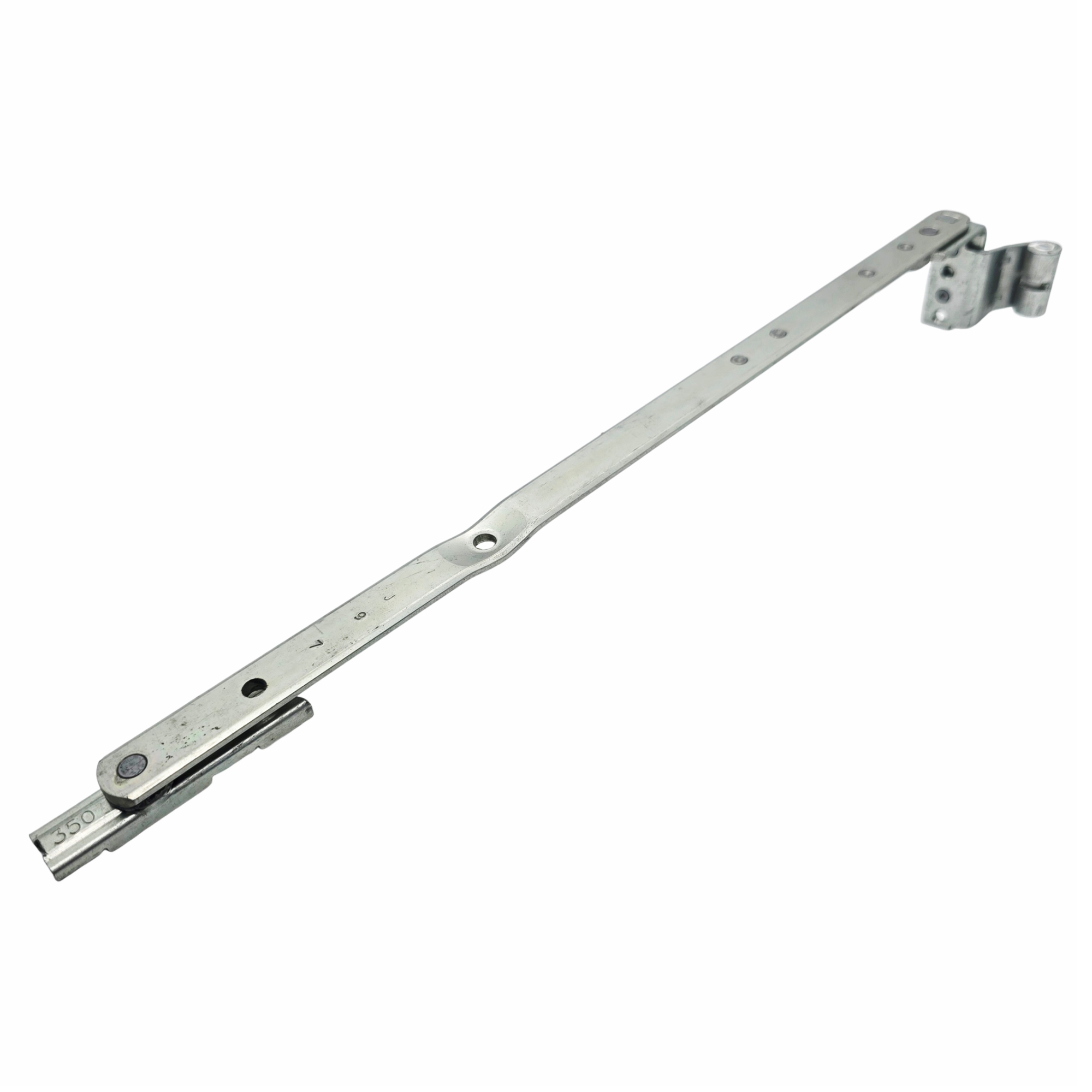 [BA] Roto NT Axerarm E5 12/18-13 für Holzfenster rechts 350 (FFB 601-800 mm), Scharnier-Schiene, Metallband, Türdämpfer, Halterung, Verschlussführung