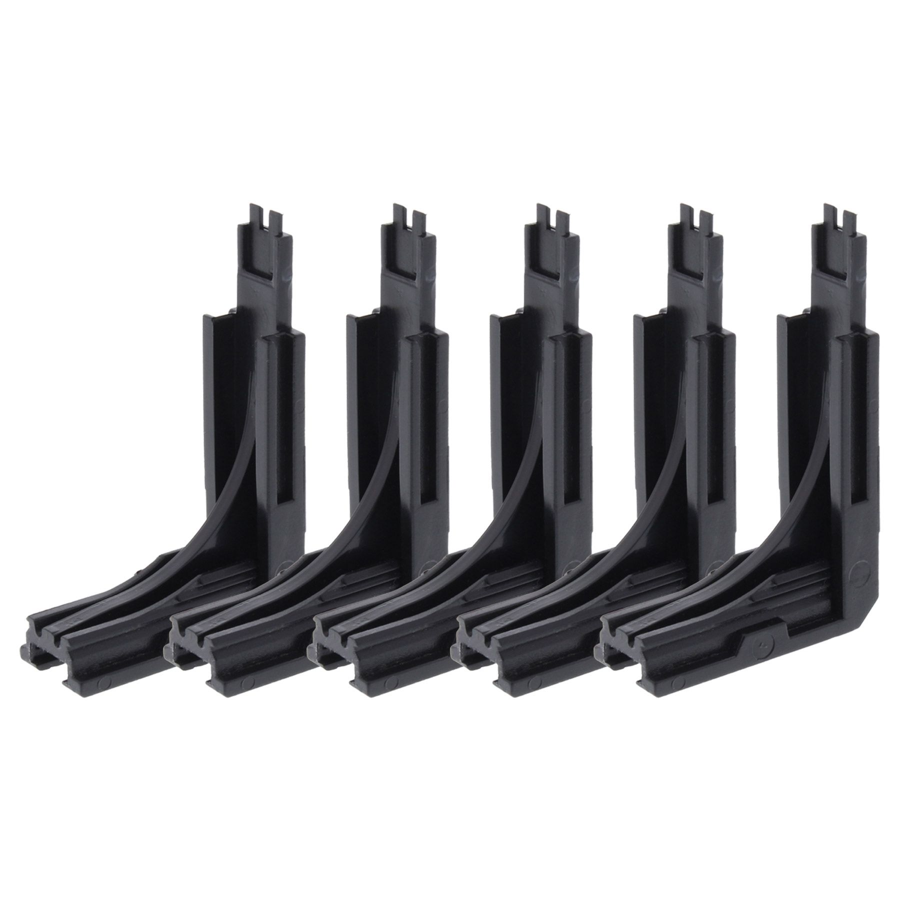 5x Schüco Kappe 251515, pcb, anschluss, steckplatz, modul, schwarz