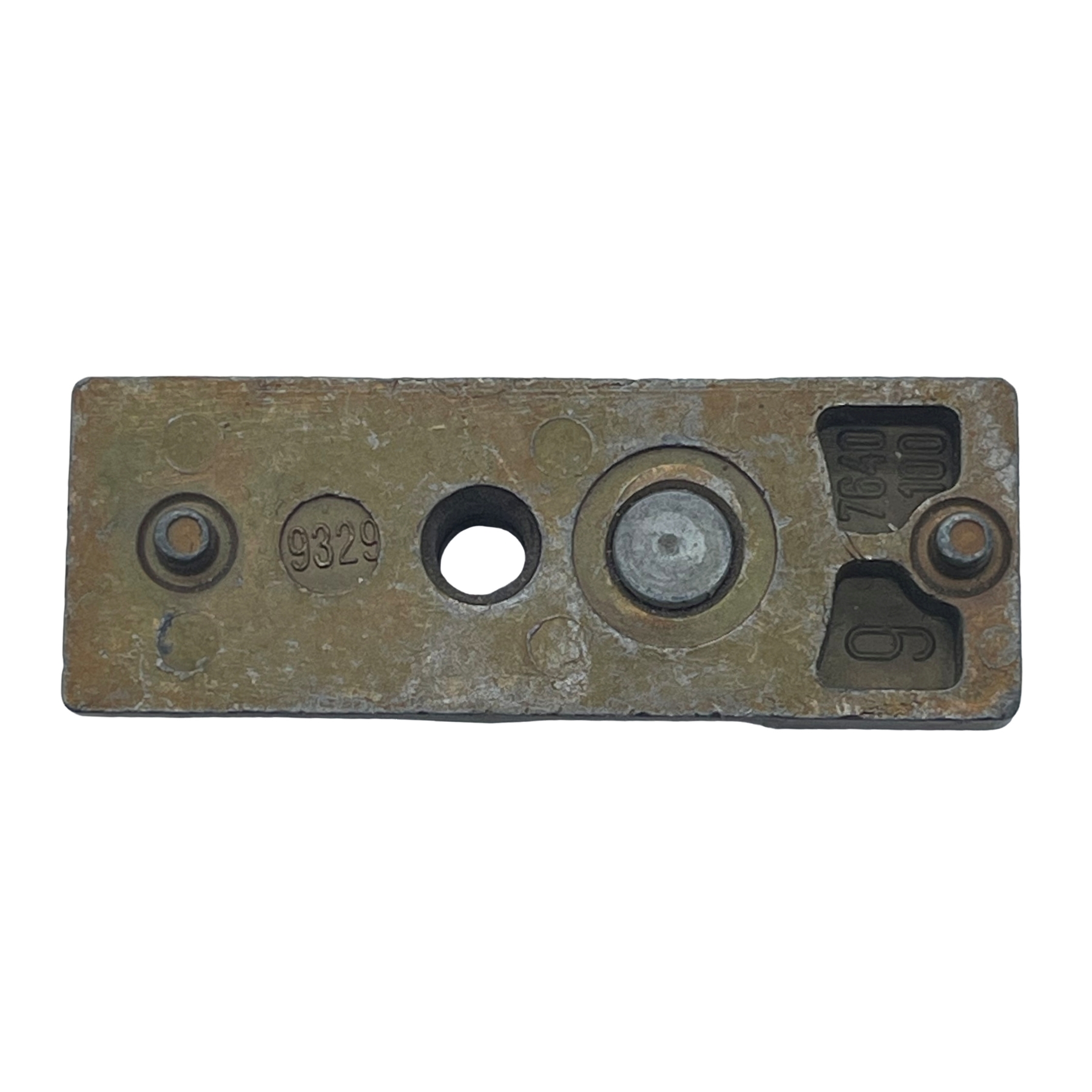 [BA] Roto Centro 100 Schließstück 5/6,5/16 verstellbar M331A32, metallplatte, messingplatte, loch, schraubenloch, gravierte nummern