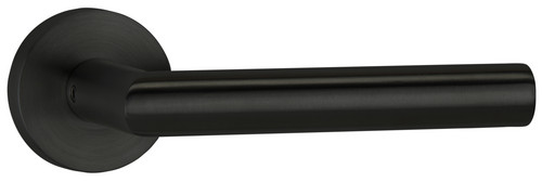 [DS] gelbrot Innen Halbgrt. L-Form DIN rs Modell Isar schwarz ähnl. RAL 9005, Türgriff, Türriegel, Metall, Rundgriff, matte Oberfläche