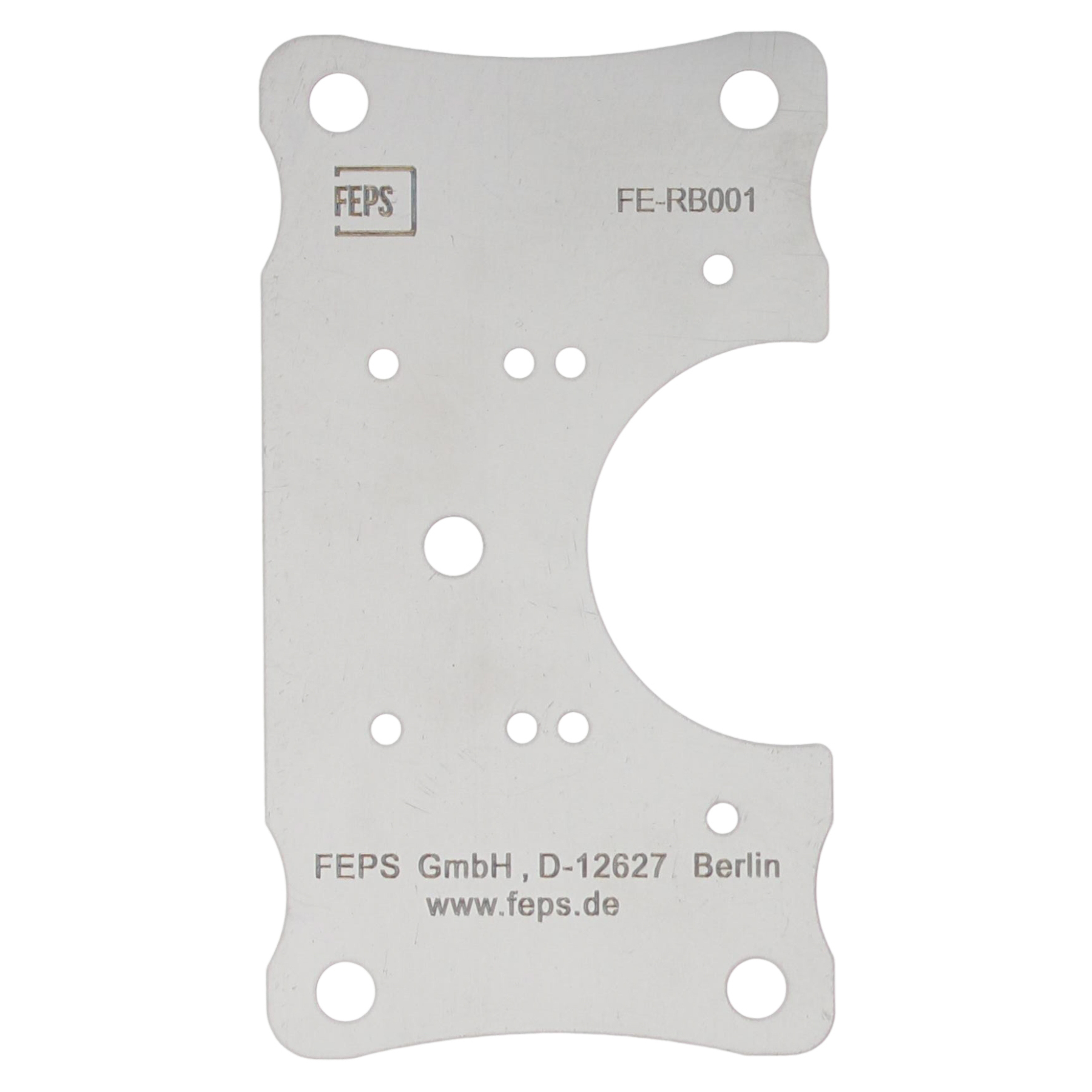 FEPS Trim Reparaturblech Möbelscharnier FE-RB001 edelstahl U-Form, metallplatte, platine, montageblech, ausschnitt, bohrlöcher