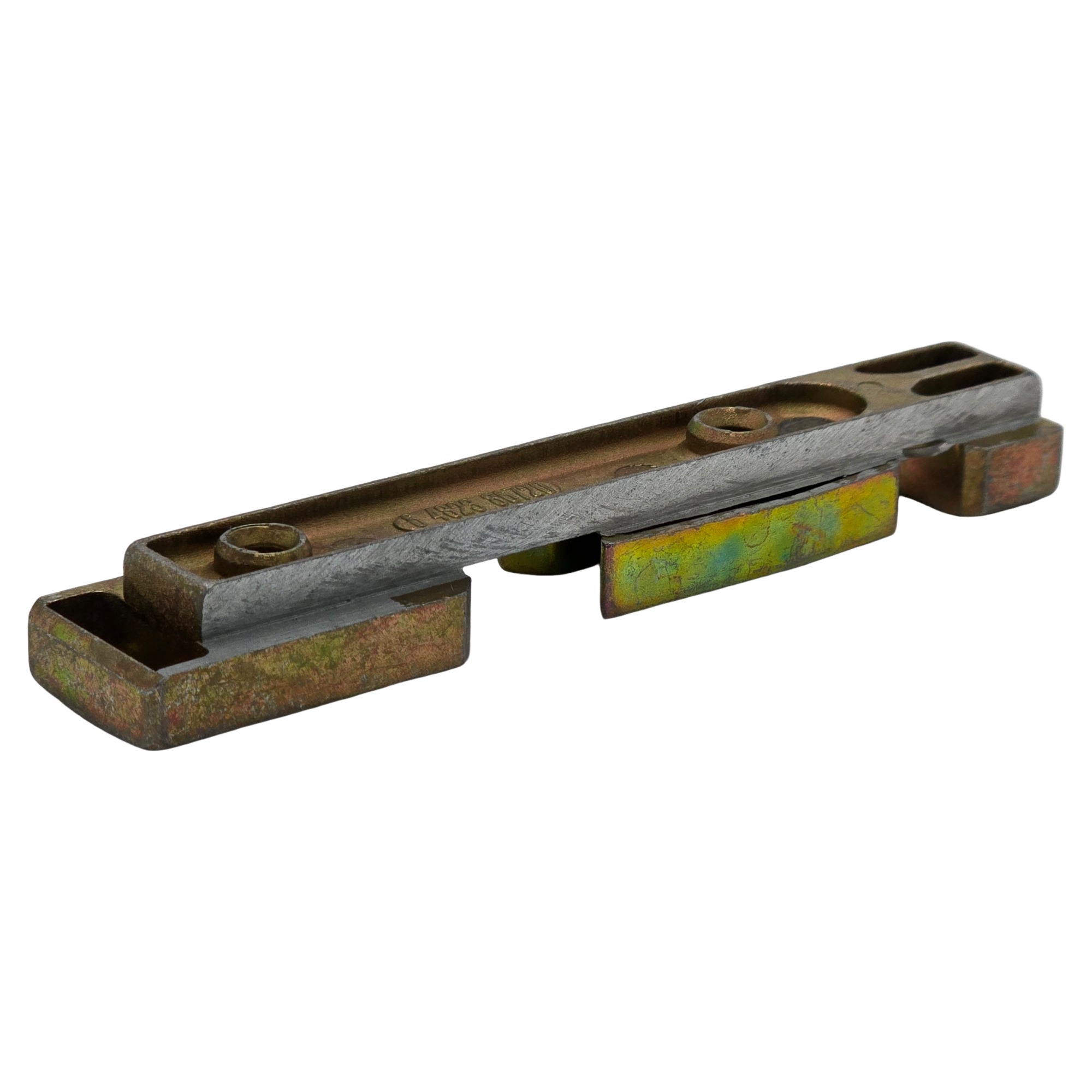 [BA] ROTO Centro Kippschließblech 100x19mm 6482386720 K607A42 7,5/18, Klemmstück, Schienenhalter, Metall, Rost, Präzisionskomponente