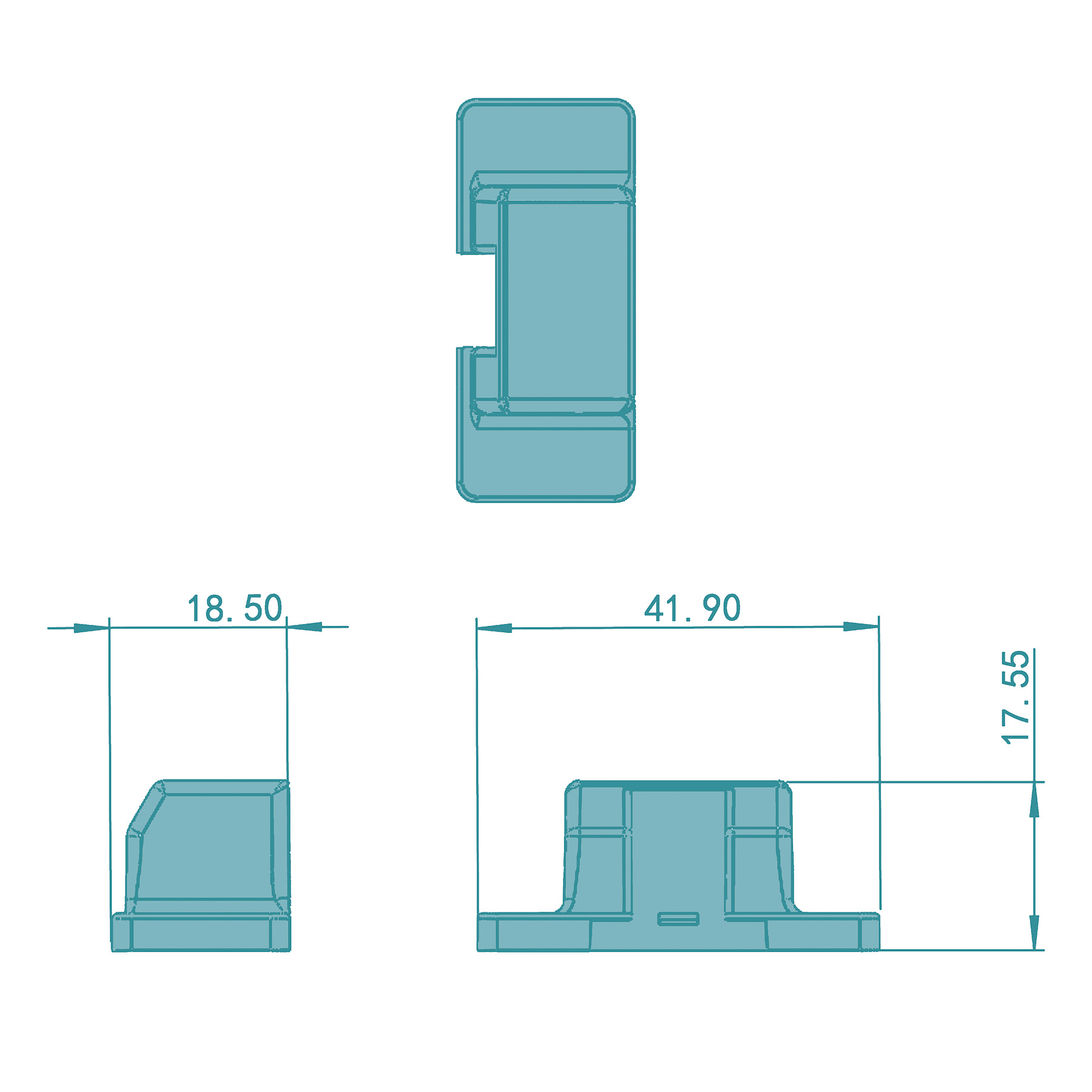 FEPS Abdeckkappe FE-AK003 passend für Ecklager FE-EL001 weiß 42 x 19 x 18 mm