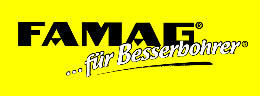 Famag, gelb, Logo, FAMAG, für Besserbohrer, Markenzeichen