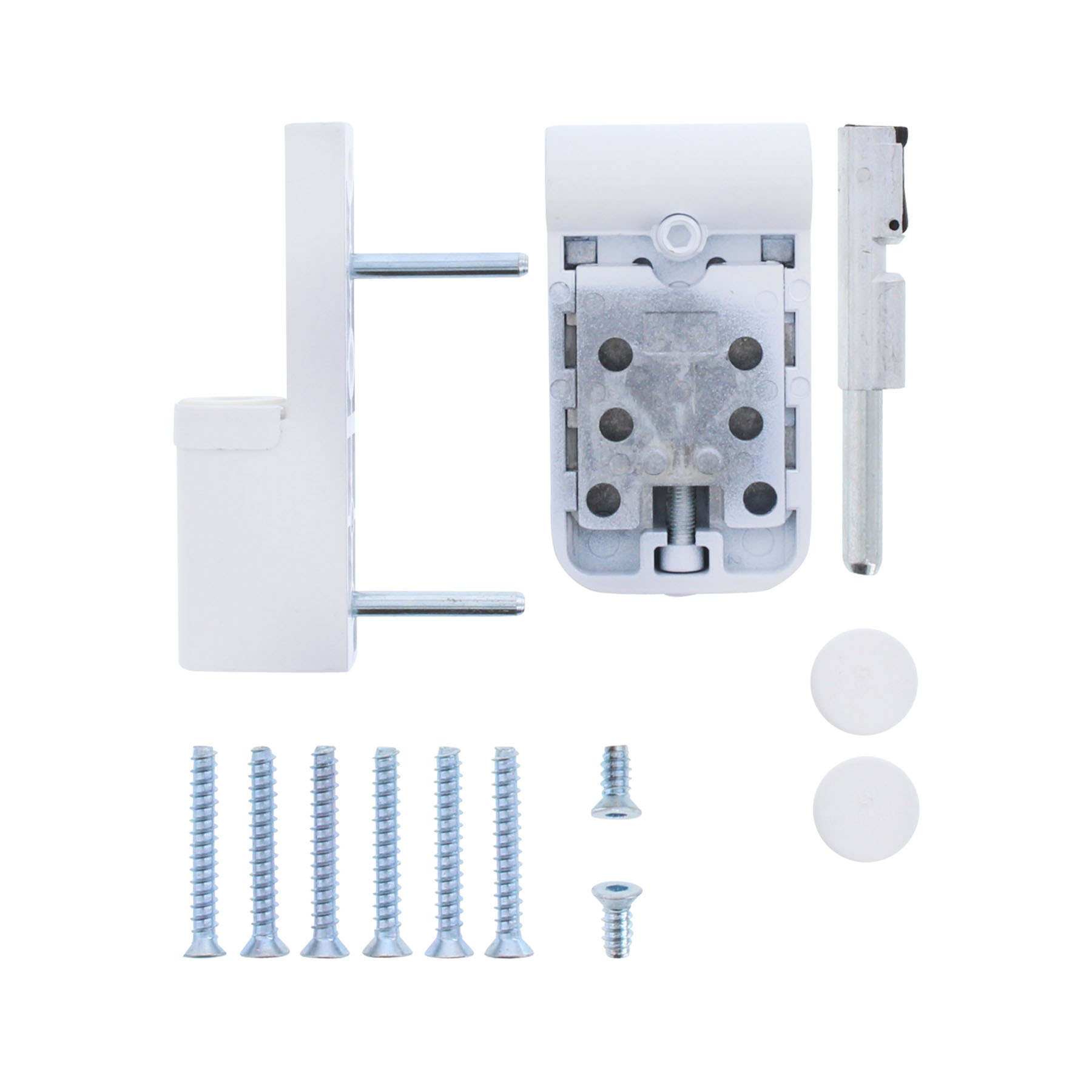 Simonswerk SIKU 3D Haustür Aufschraubband 2-tlg K 4040 bis 80 kg 15-19 mm verkehrsweis RAL 9016, Klemmverschluss, Türschloss, Schlosskasten, Schrauben, Riegel