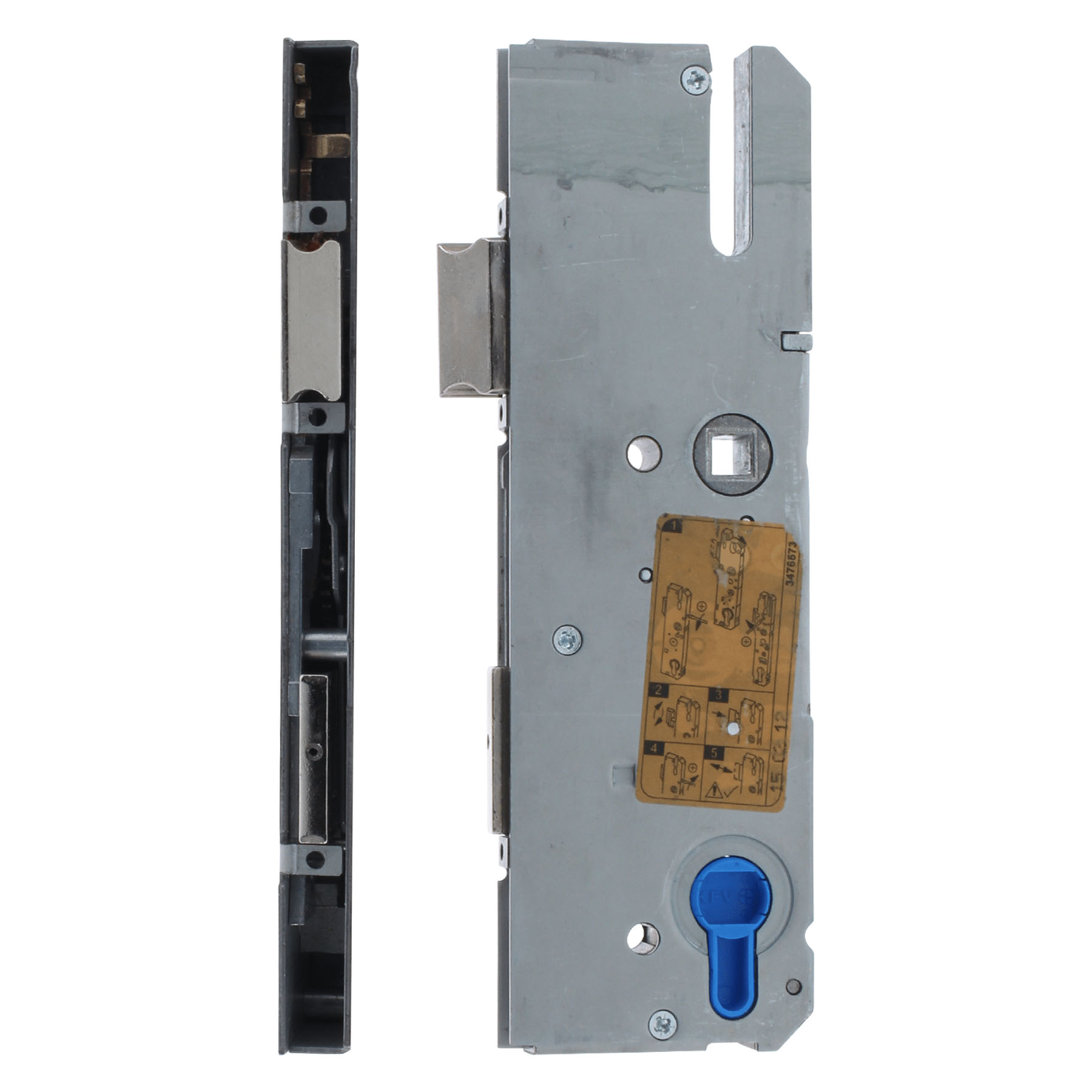 KFV Schlosskasten Reparaturschloss Hauptschloss für Mehrfachverriegelung 8 mm Nuss inkl. Popnieten 50 mm 92 mm, Elektrisches Gerät, Schalter, Elektrisches Gerät, Schalter