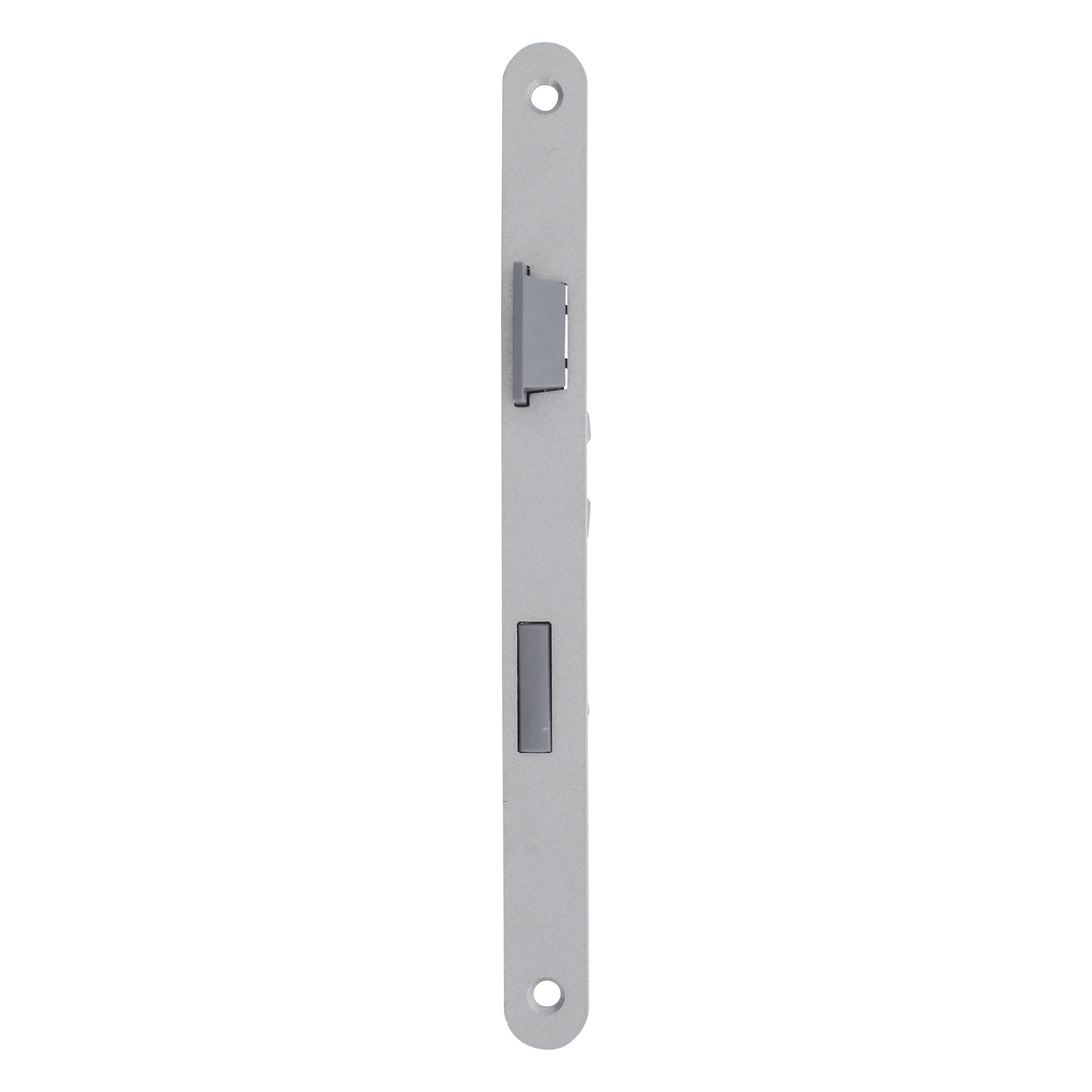ToniTec WC Tür Einsteckschloss 20x235 mm Entfernung 78 mm mit Langschildgarnitur DIN links Alu F2 neusilberfarbig eloxiert, Schloss, Spanner, Riegel, Türbeschlag, Metall, Türgriffverschluss, Schlossplatten, Metallverschluss, Türbeschlag, Riegelplatte