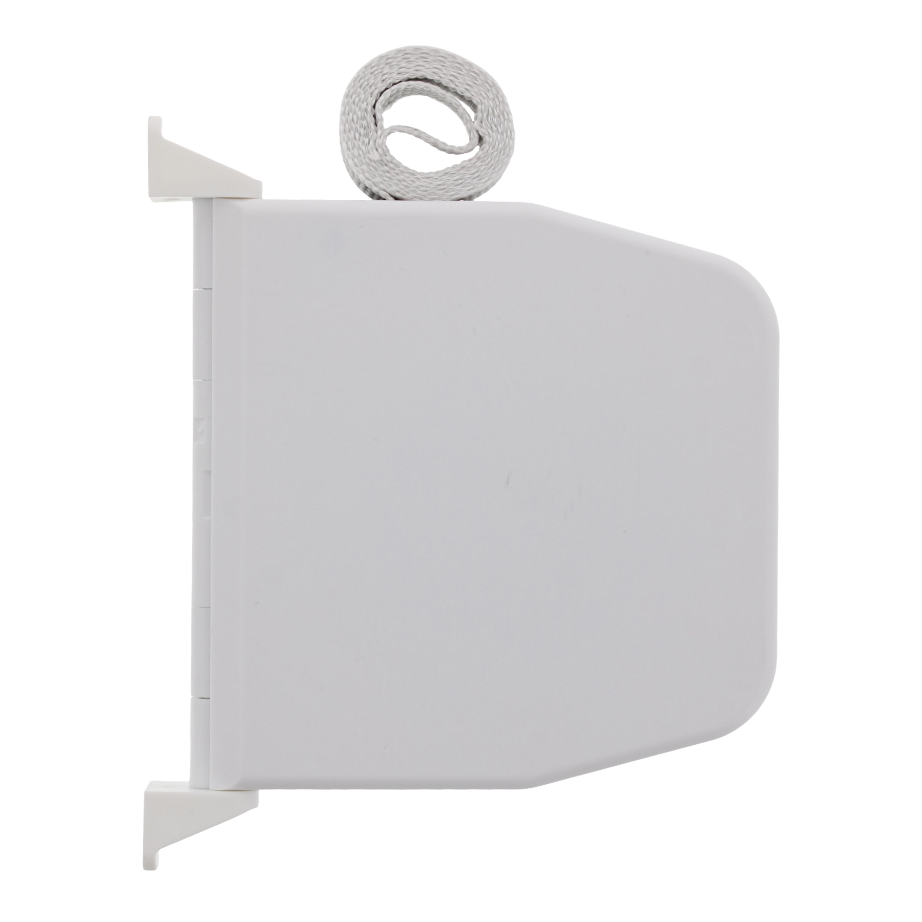 Selve Mini Aufputz Gurtwickler 155 mm schwenkbar und aufklappbar weiss mit 5 m Gurt 084803, Seitenwanne, Rollenseil, Kabelhalter, Abschirmkasten, White