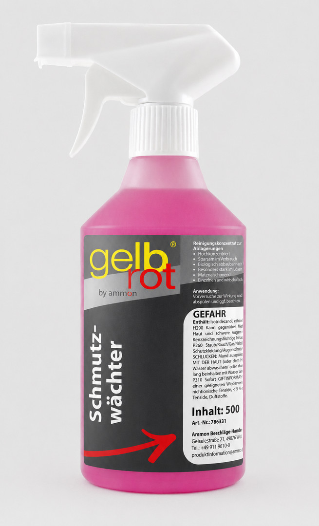 gelbrot® Schmutzwächter 500 ml – Reinigungskonzentrat, Reinigungsmittel, Sprühflasche, pink, Konzentrat, Schmutzwächter