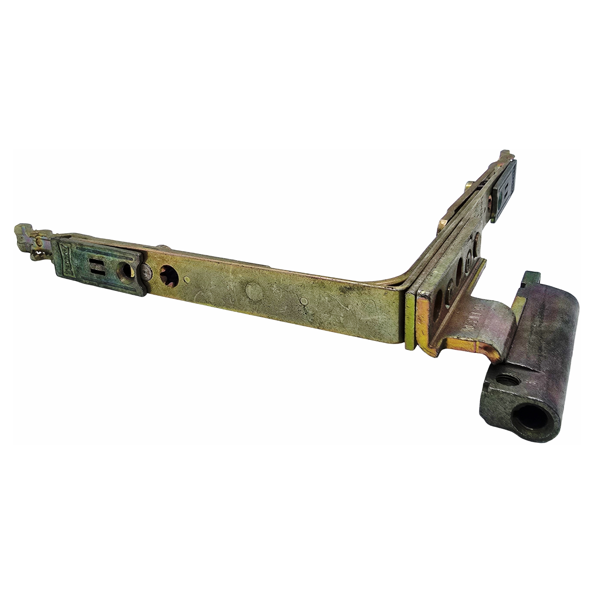 [BA] Aubi Eckumlenkung mit Eckband UW 320 L, mechanischer Teil, Metallhalterung, industrielles Gelenk, rostenes Metall, Gehäusekomponente