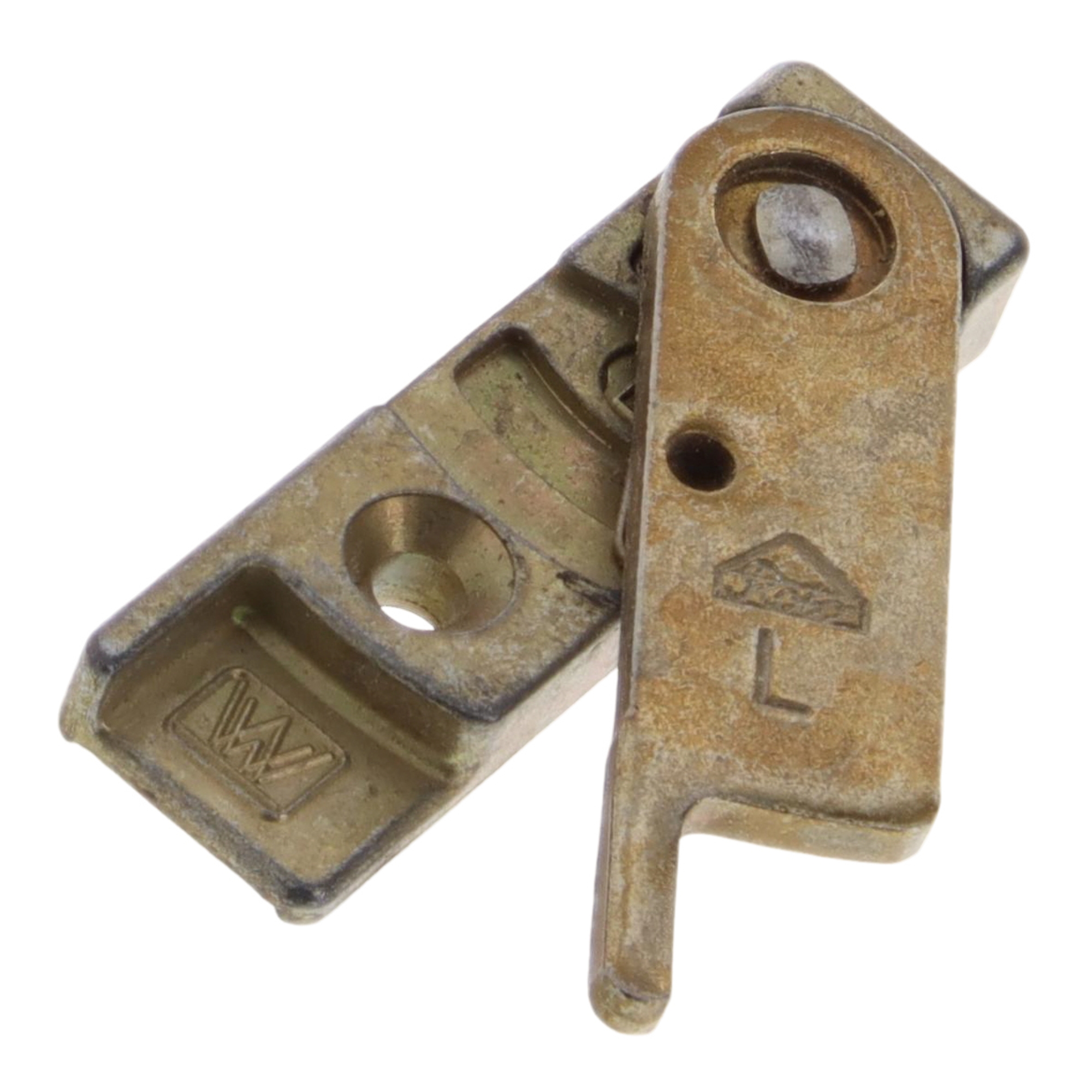 Weidtmann Flügelheber F50J links gvz., Lagerung, Metallteil, Schraubhalter, Gurtführung, industriell