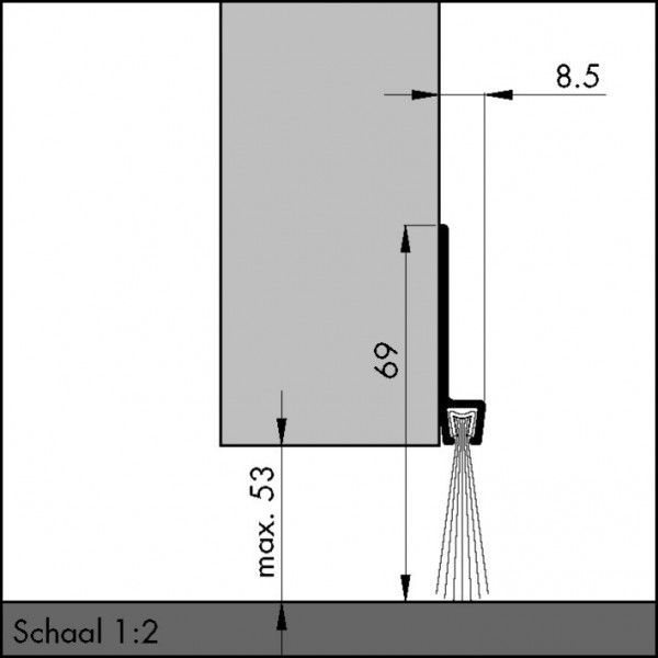 Ellen IBS70 Türbodendichtung 100cm 0308501, Diagramm, Handlung