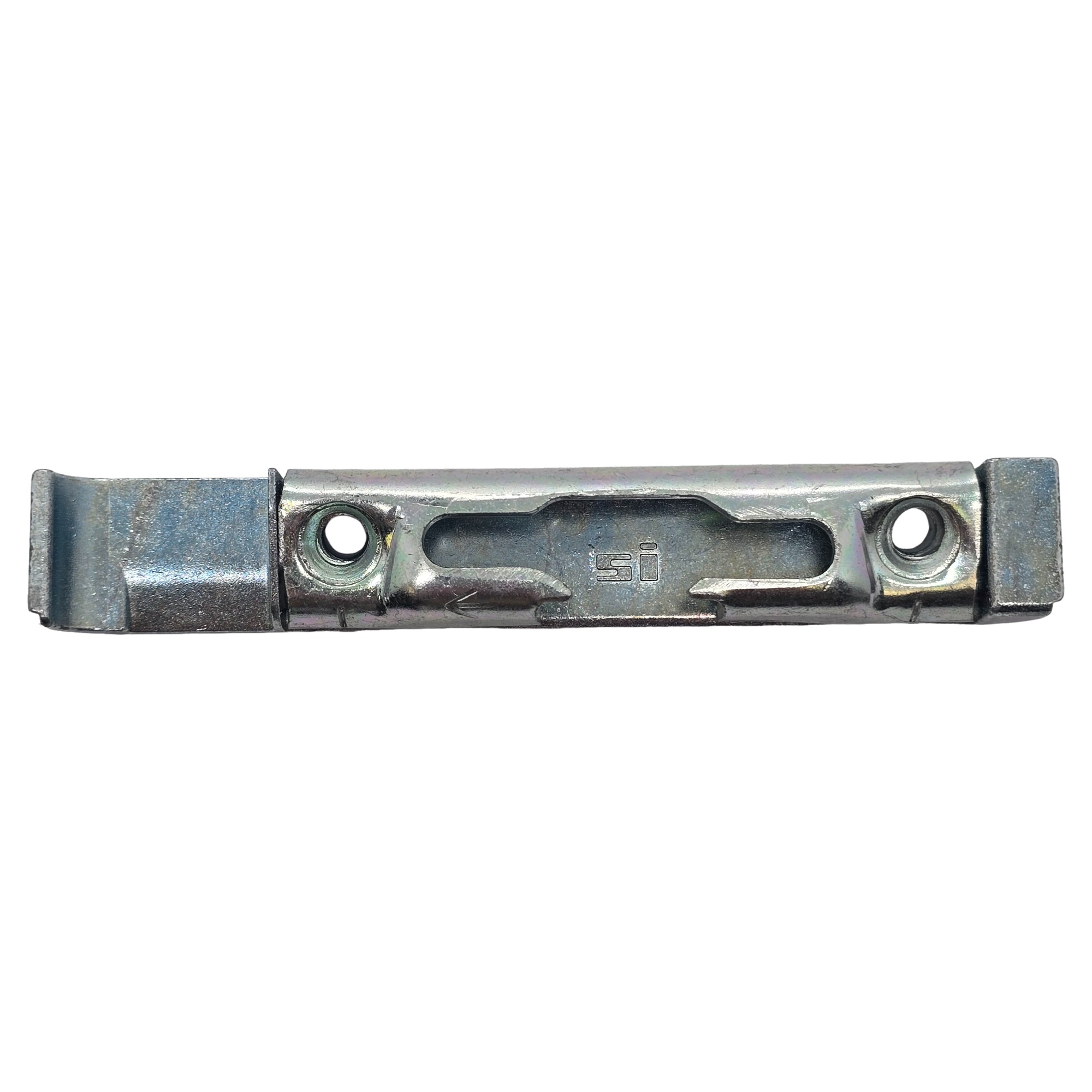 [BA] Siegenia Sicherheitskippschliessblech S-ES A0420, Rechts, Schuhzubehör, Schuhriemenhalter, Metallclip, Hakenclip, Silberfarben