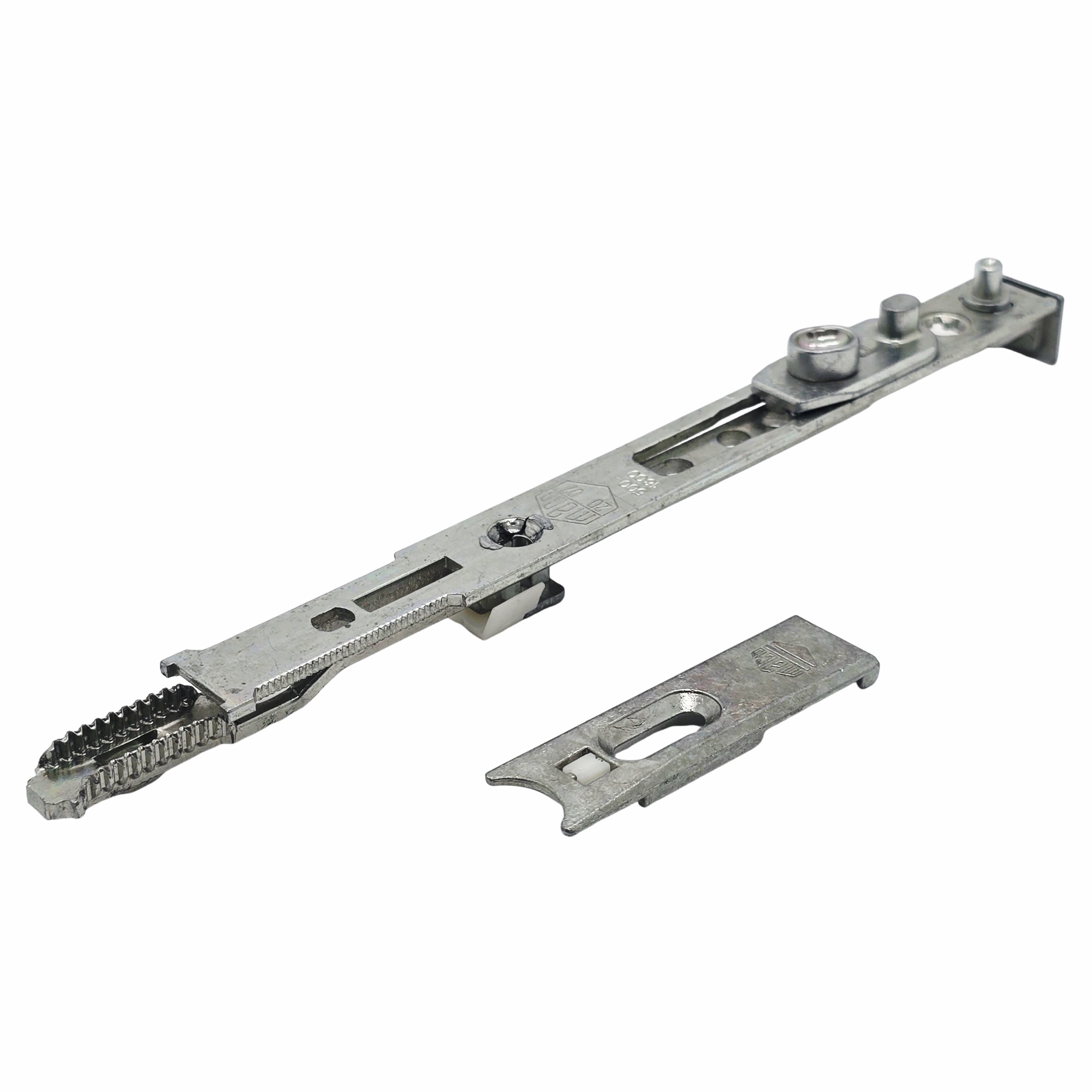 [BA] MACO Anschlußstück Kippverschluss unten für FFH 500- 1800mm Länge 170mm, Schiebetürbeschlag, Schiene, Beschlag, Montagehalter, Metall
