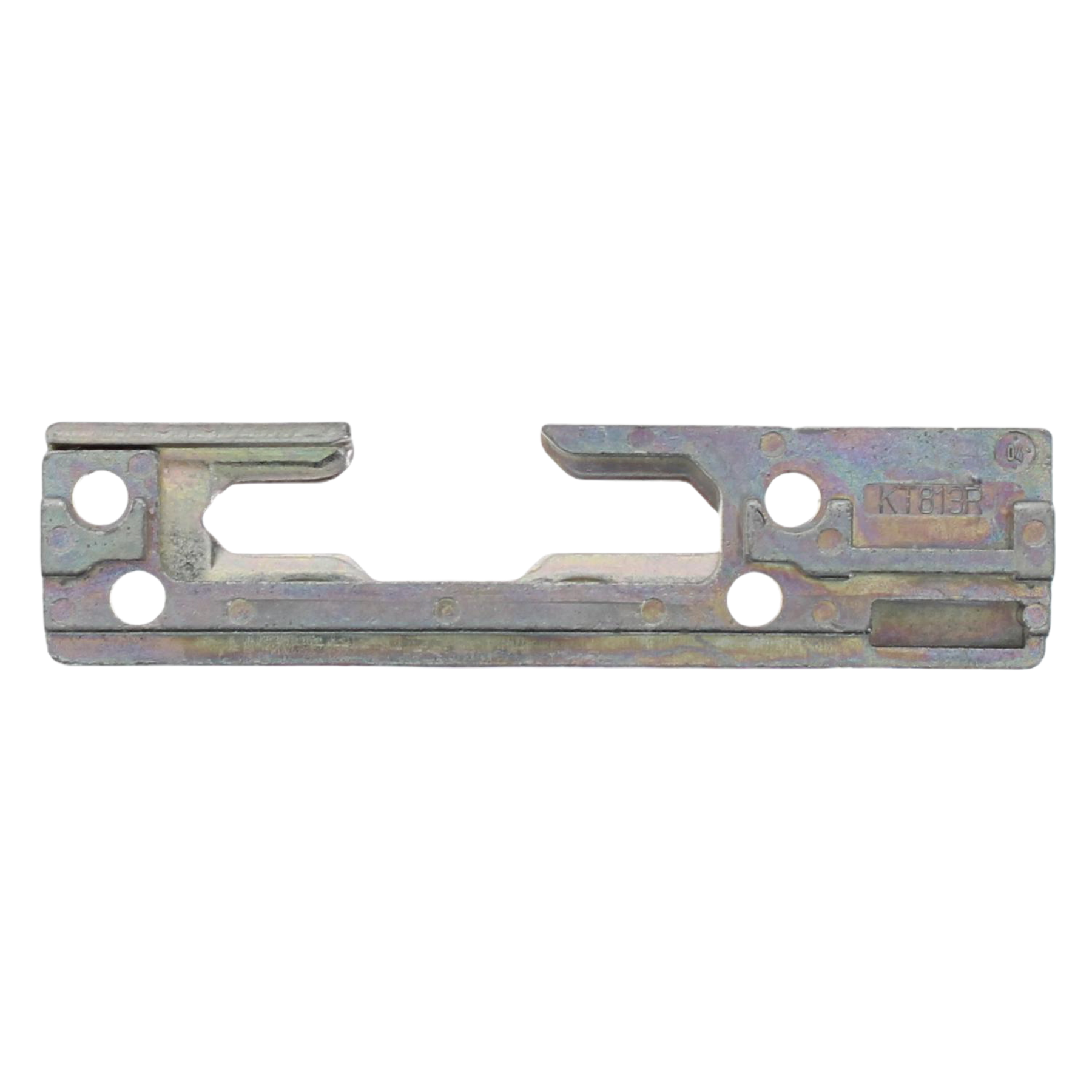 AUBI KT 813 Kippteil rechts TS, Metallhalterung, Metallteil, Lochmuster, rechteckige Platte, gestanztes Metall
