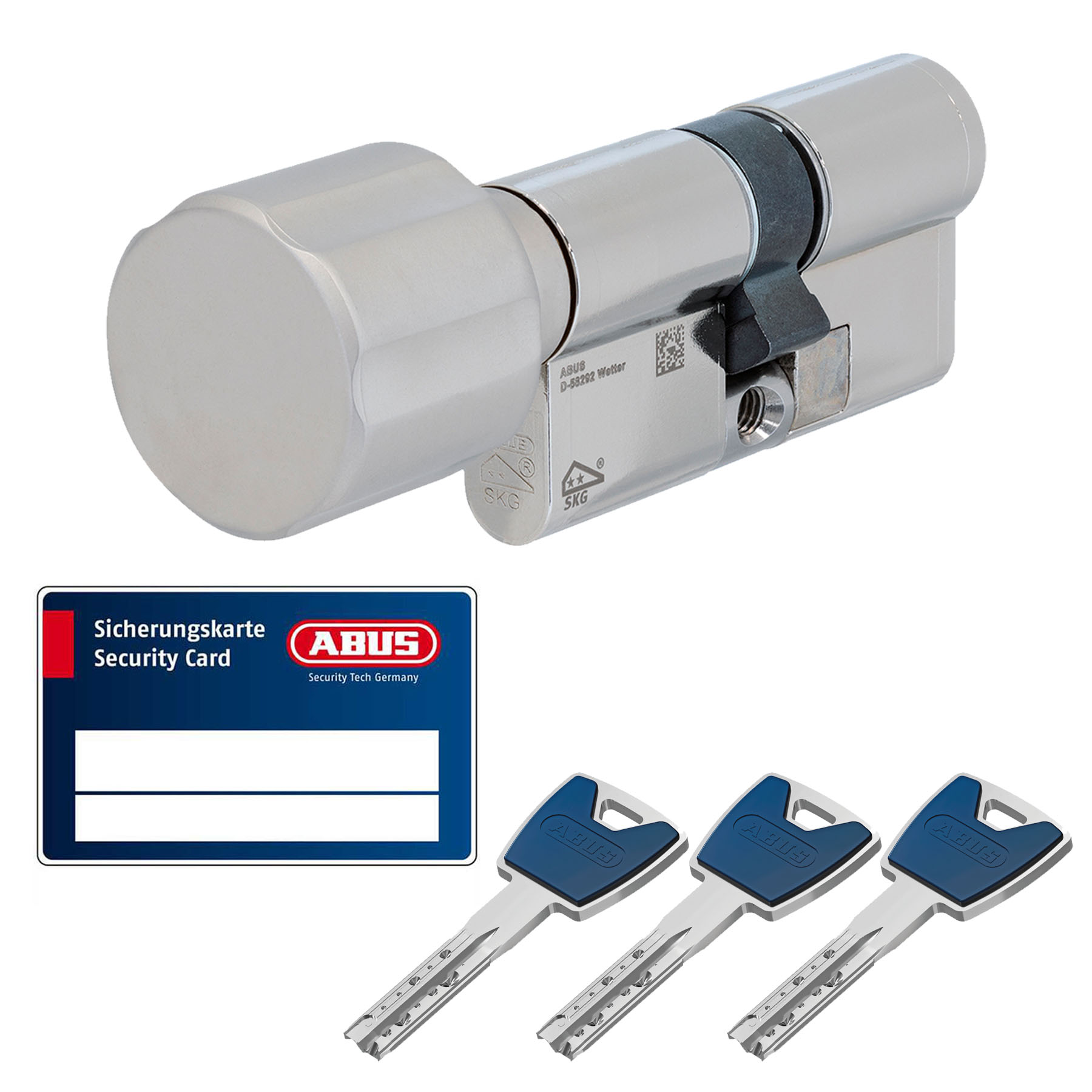 ABUS EC880 ECK880 modular GS gleichschliessend inkl. Sicherungskarte 70/70K Knaufzylinder