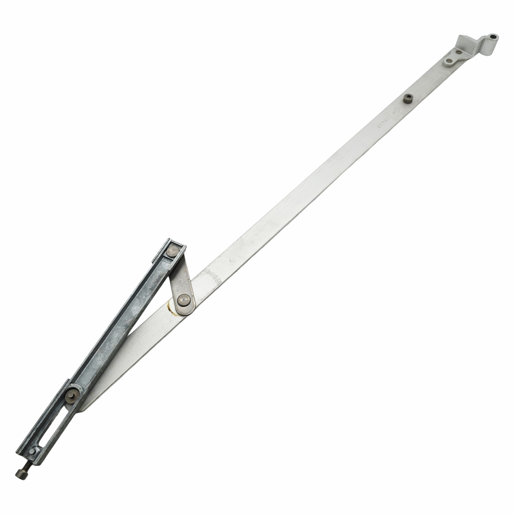 [BA] Hueck Hartmann Schere 138417 silber links, Spannschiene, Schiebeschiene, Metallschiene, Laufschiene, Gleitführung