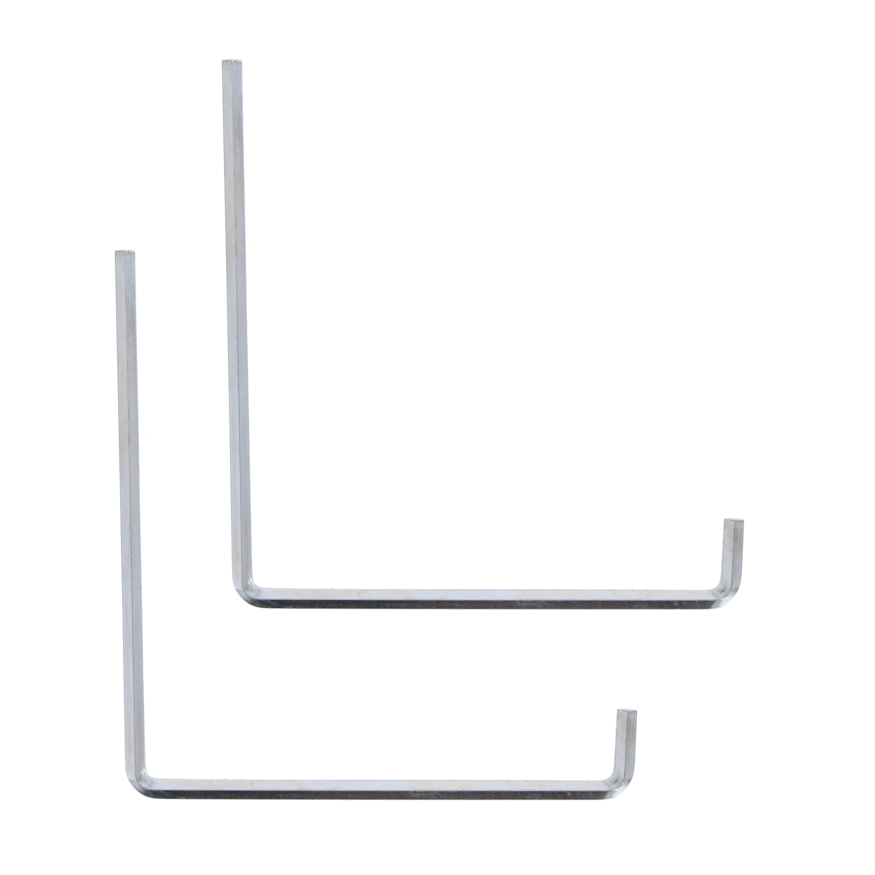 [NR] FEPS Fenster-Einstellschlüssel-Set doppelt gebogen FE-ES002 4 mm sechskant verzinkt (2 Stück), winkelregal, metall, L-Form, Regalhalter, Montagezubehör