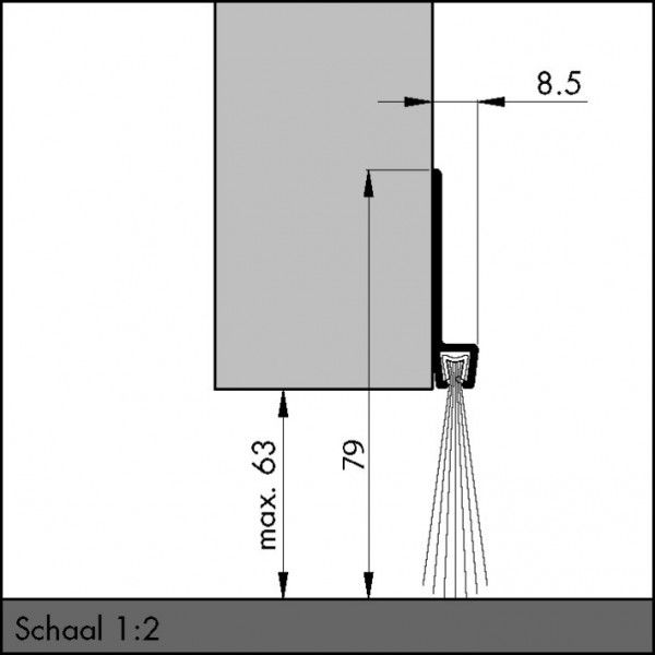 Ellen IBS80 Türbodendichtung 100cm 0308601, Diagramm, Handlung