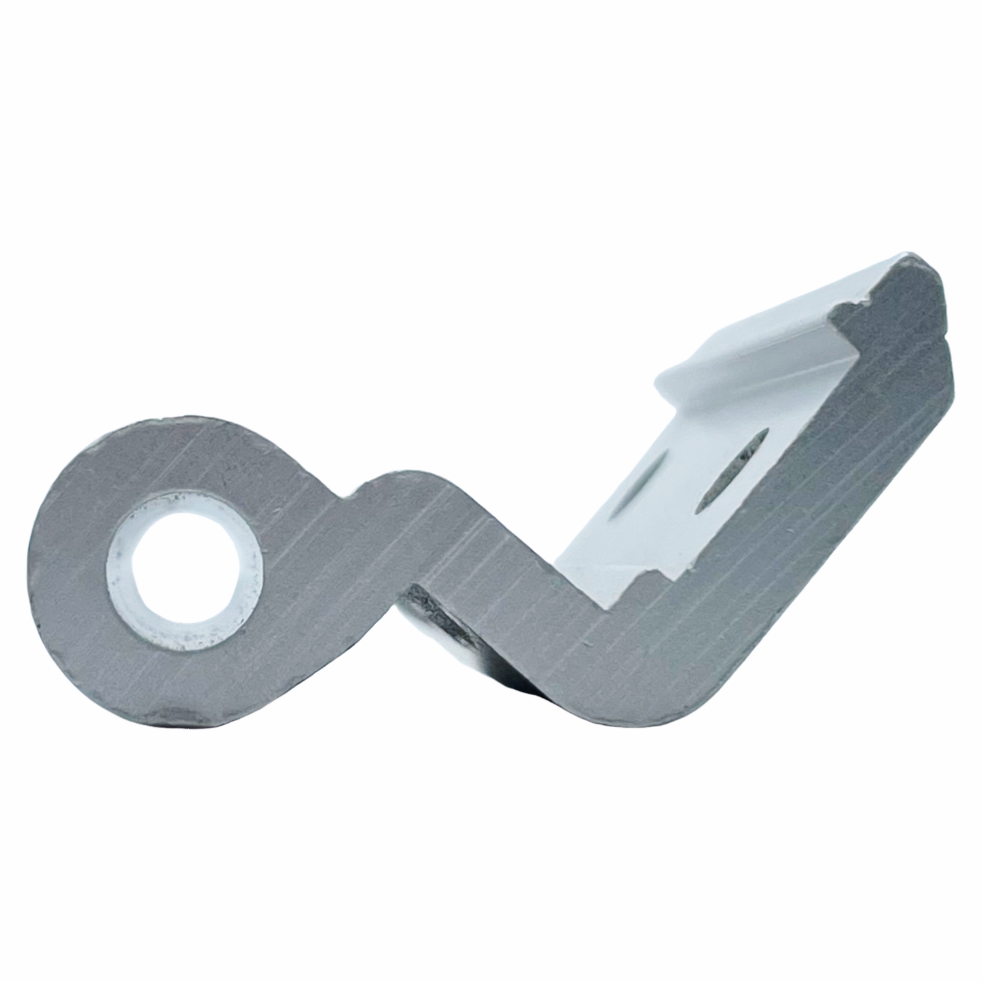 [EOL]Hueck Hartmann Flügelteil mit Klemmstück silber, Schaltstück, Metallteil, Lagerung, Bohrung, Klemmwinkel