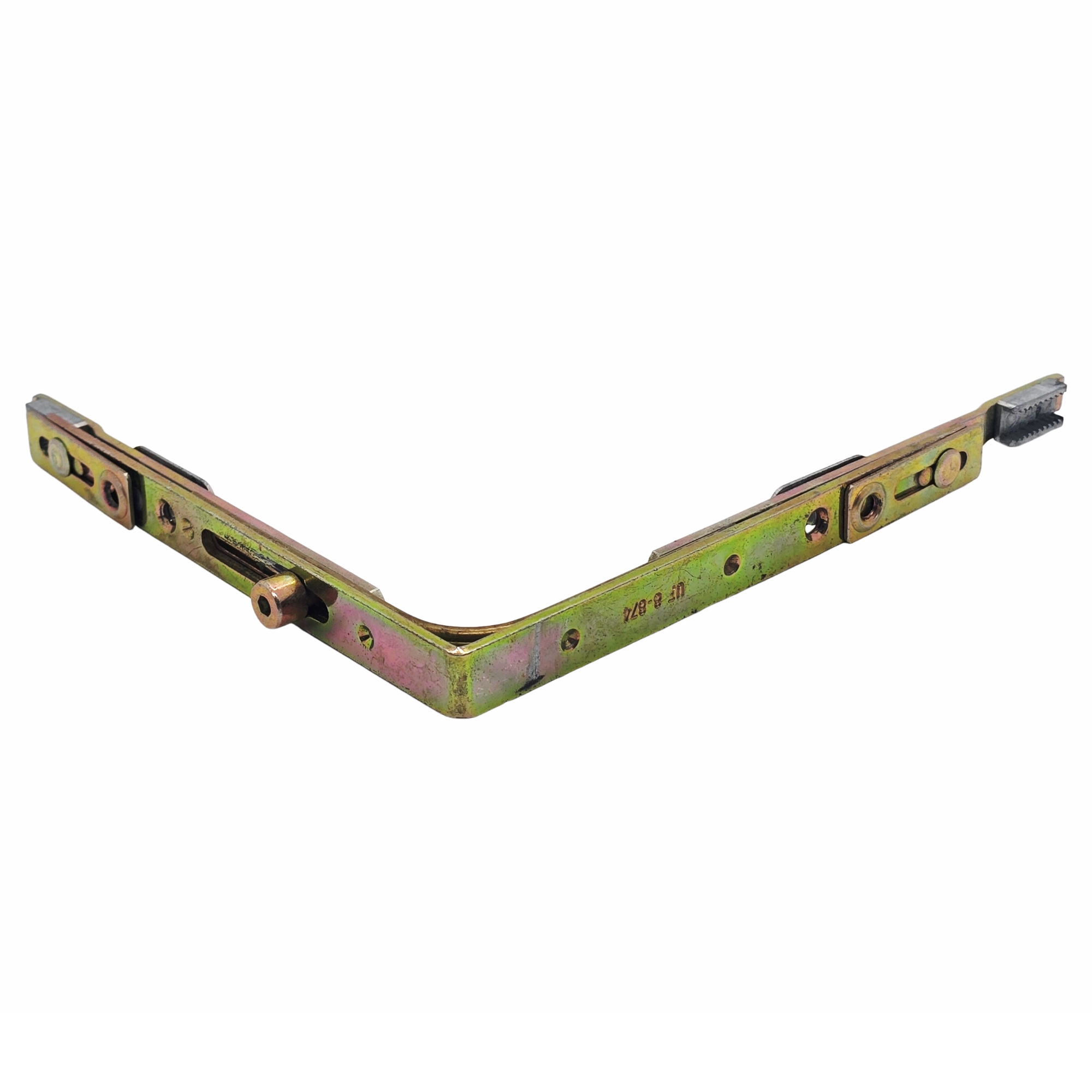[BA] GU Eckumlenkung UF8-874 mit Rollzapfen, Flachbandwinkel, Metallhalter, verstellbare Stange, Scharnierarm, Befestigungsmaterial
