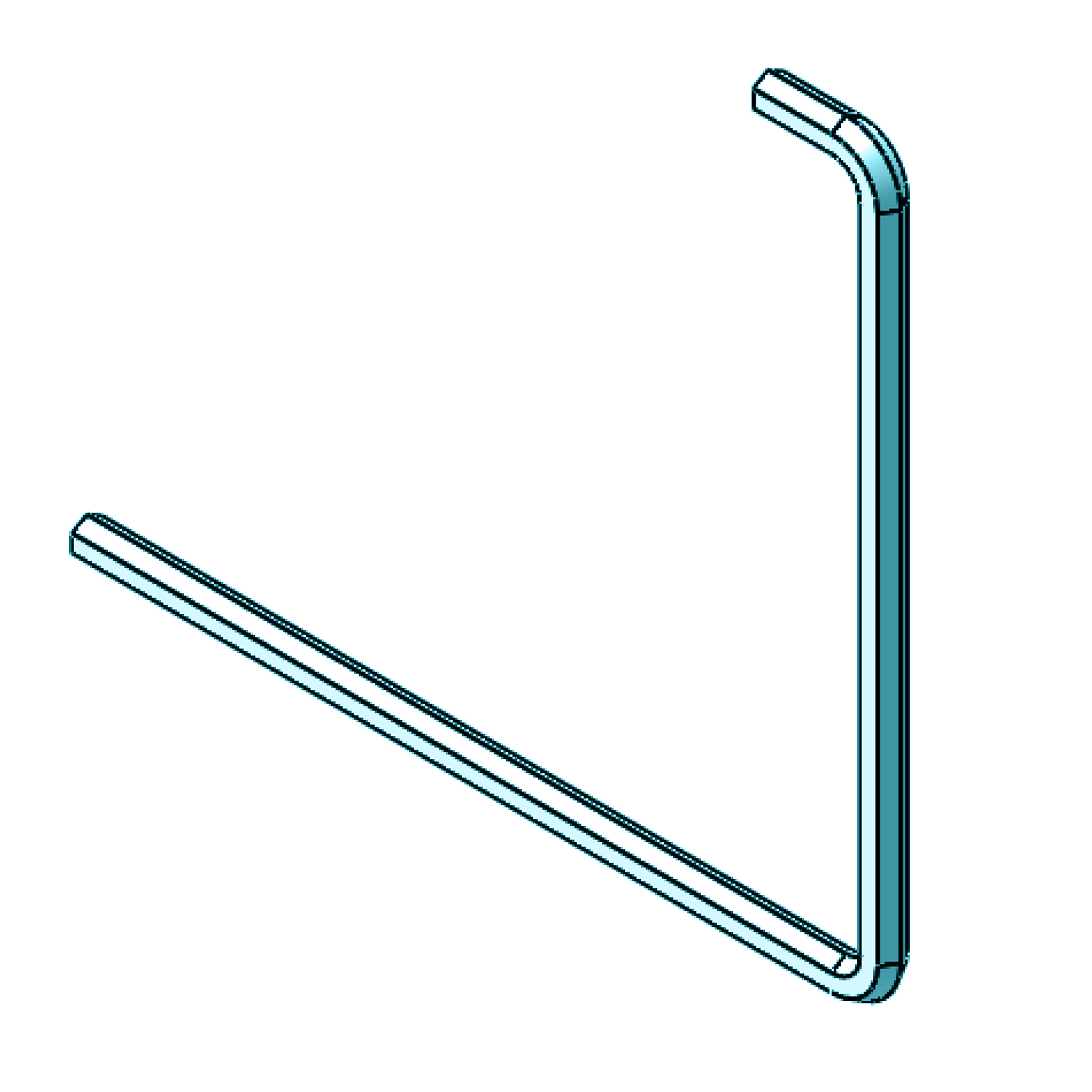 FEPS Fenster-Einstellschlüssel doppelt gebogen FE-ES002 4mm sechkant verzinkt, L‑förmiger Inbusschlüssel, Allen-Schlüssel, L‑Schlüssel, metrischer Inbusschlüssel, Werkzeugzubehör