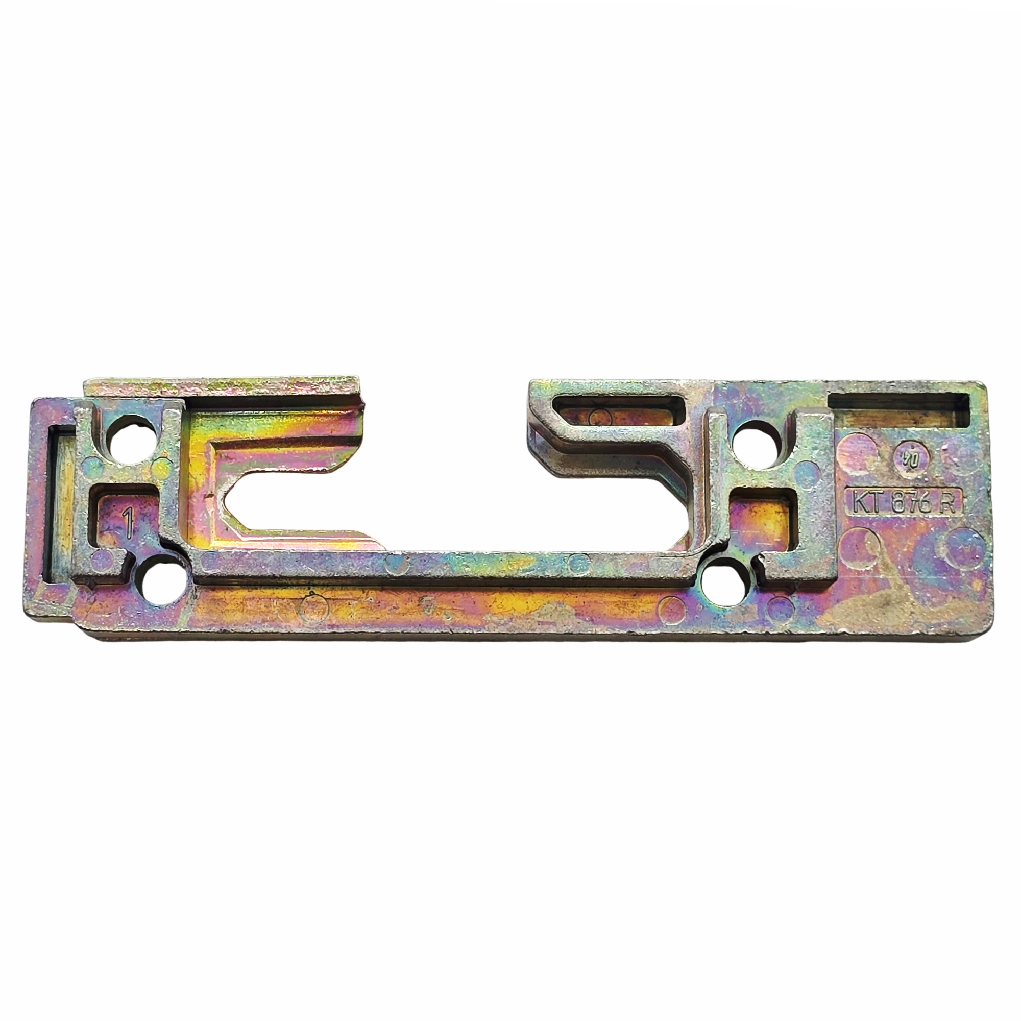 [BA] Aubi Kippteil KT876R, Rechts, metallisches bauteil, klemmbügel, metallbeschlag, regenbogenoberfläche, rechteckige platte