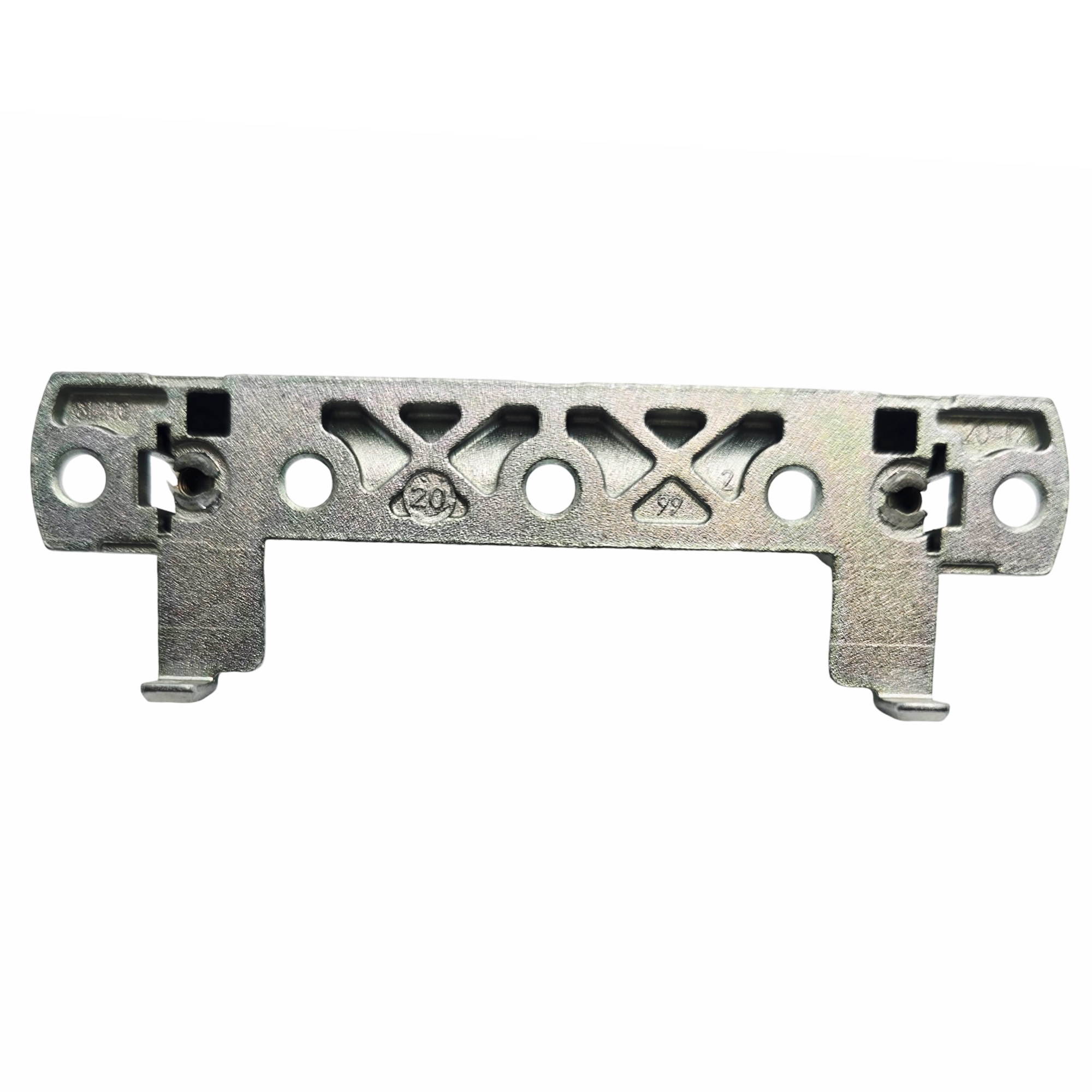 [BA] Winkhaus Grundkarton GKT.RC-NB.2.20-9.RS, Metallhalter, Wandhalter, Trägerplatte, gestanzte Löcher, Silberne Oberfläche