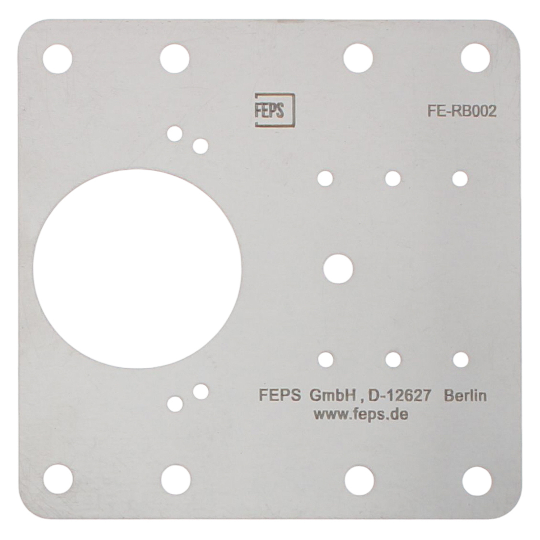 FEPS Trim Reparaturblech Möbelscharnier FE-RB002 edelstahl quadratisch, Metallplatte, Löcherplatte, Montageplatte, feps, GmbH Berlin