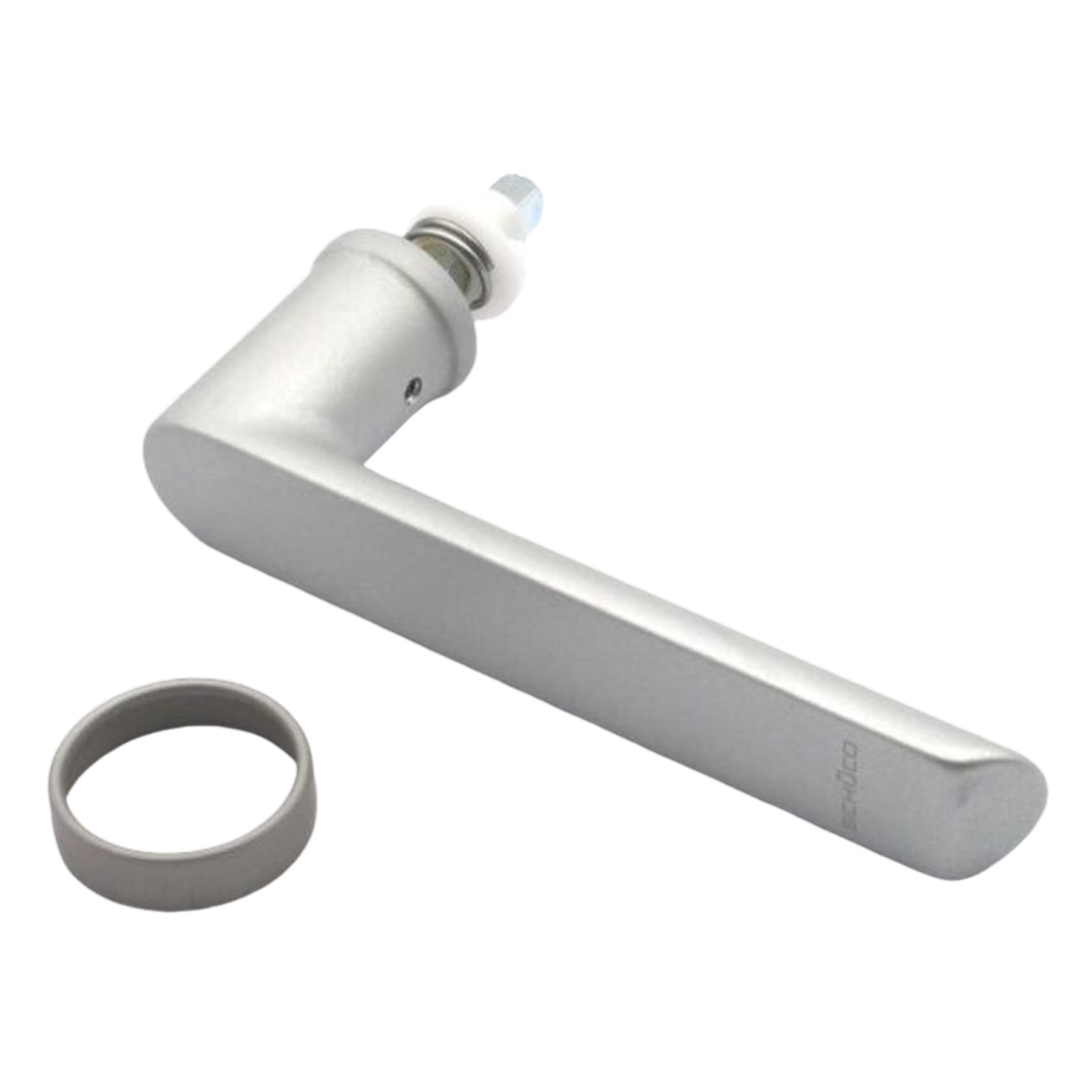 [BA] Schüco Steckgriff für Metallfenster C0 silber inkl. Deckrosette 247001, Türgriff, Fenstergriff, Aluminium, Montagezubehör, Beschlag