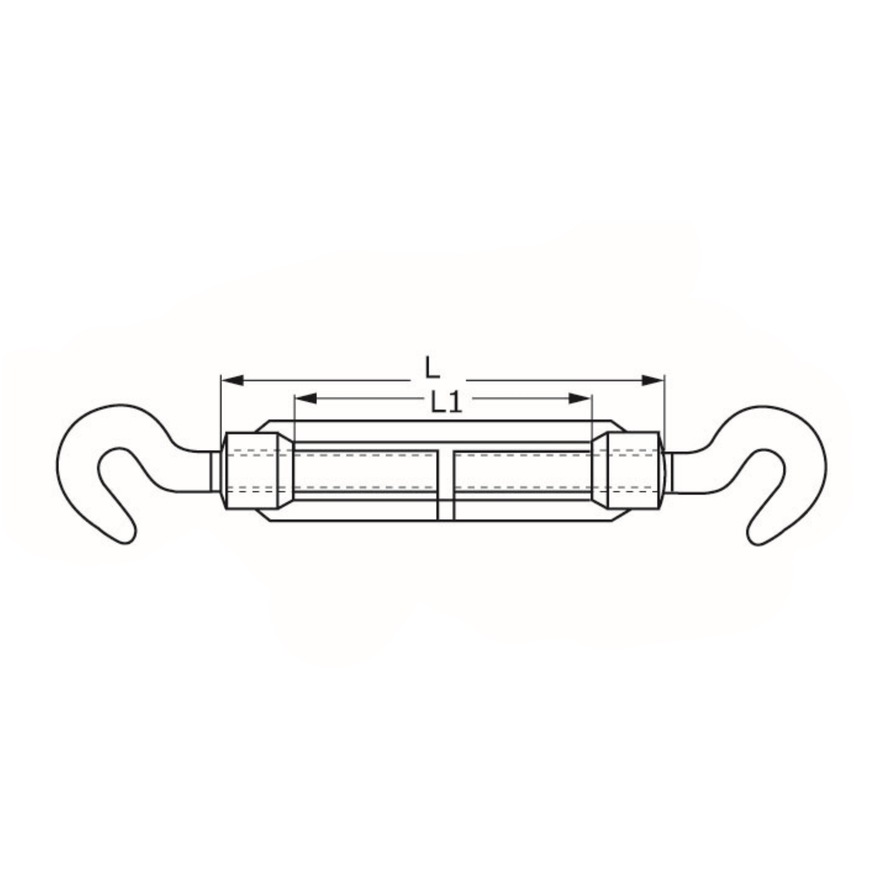 ToniTec Spannschloss Stahl verzinkt DIN 1480 8mm, Elektronik, Hardware, Elektronik, Hardware, Elektronik, Hardware