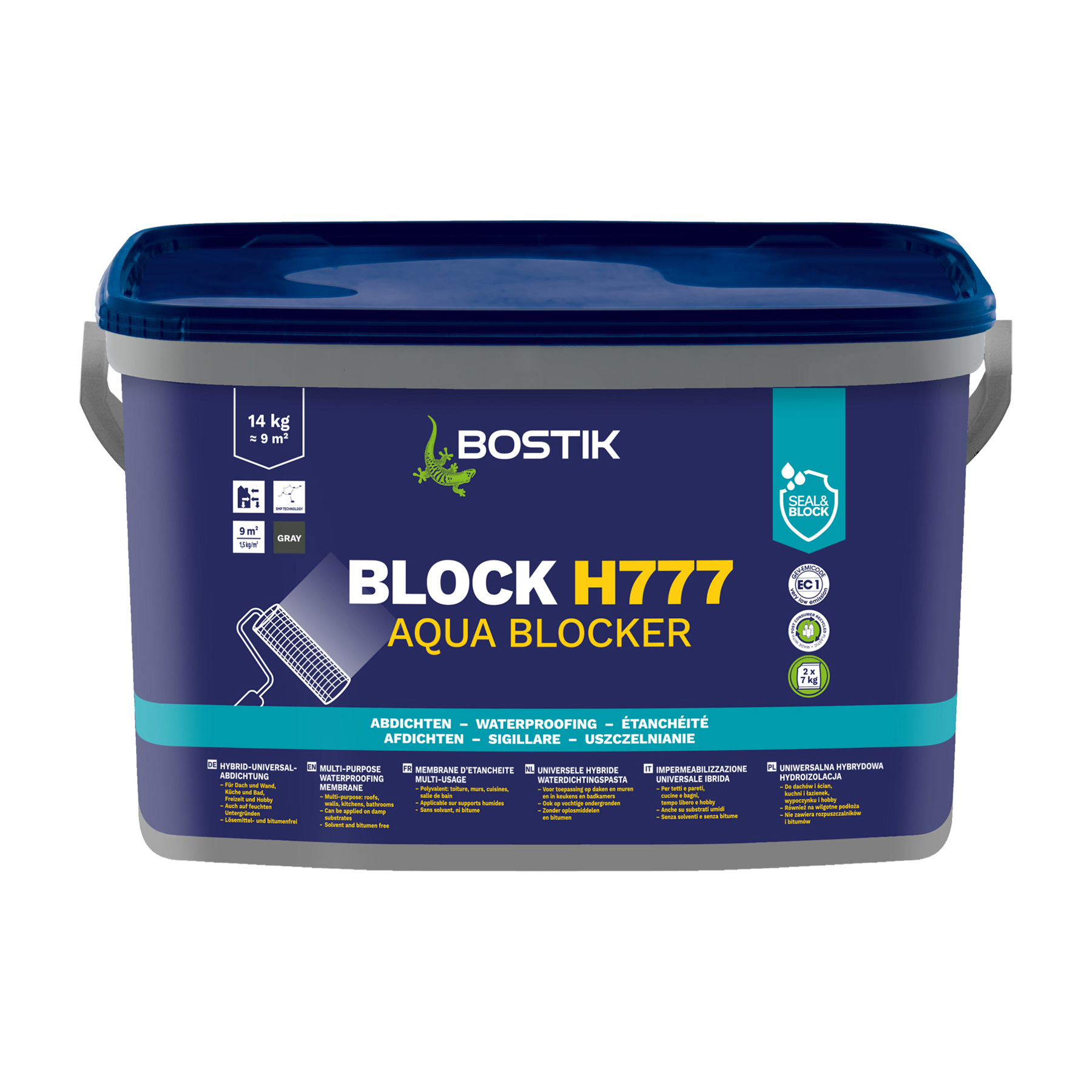 BOSTIK AQUA BLOCKER Gebinde a. 14 Kg, Aqua Blocker, Block H777, Wasserdicht, Fliesenfugen, Dichtmittel