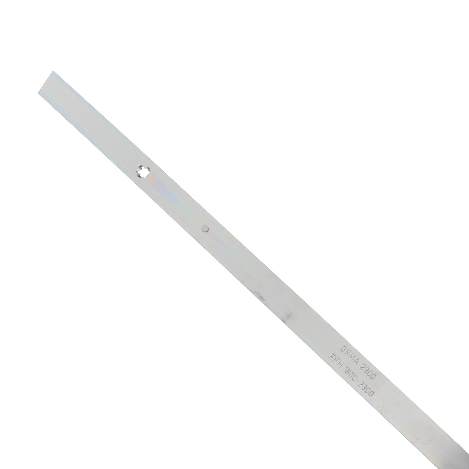 [BA] Winkhaus Getriebeschiene GRMA 2300/2 mit PZ 25 mm 2300/2 (FFH 1800-2300 mm), Metallstreifen, Schlitzloch, Flachstange, Silber, Werkzeugzubehör, metallisches lineal, gradslineal, stahllineal, messwerkzeug, metrisches lineal, Metallstreifen, Lineal, Me