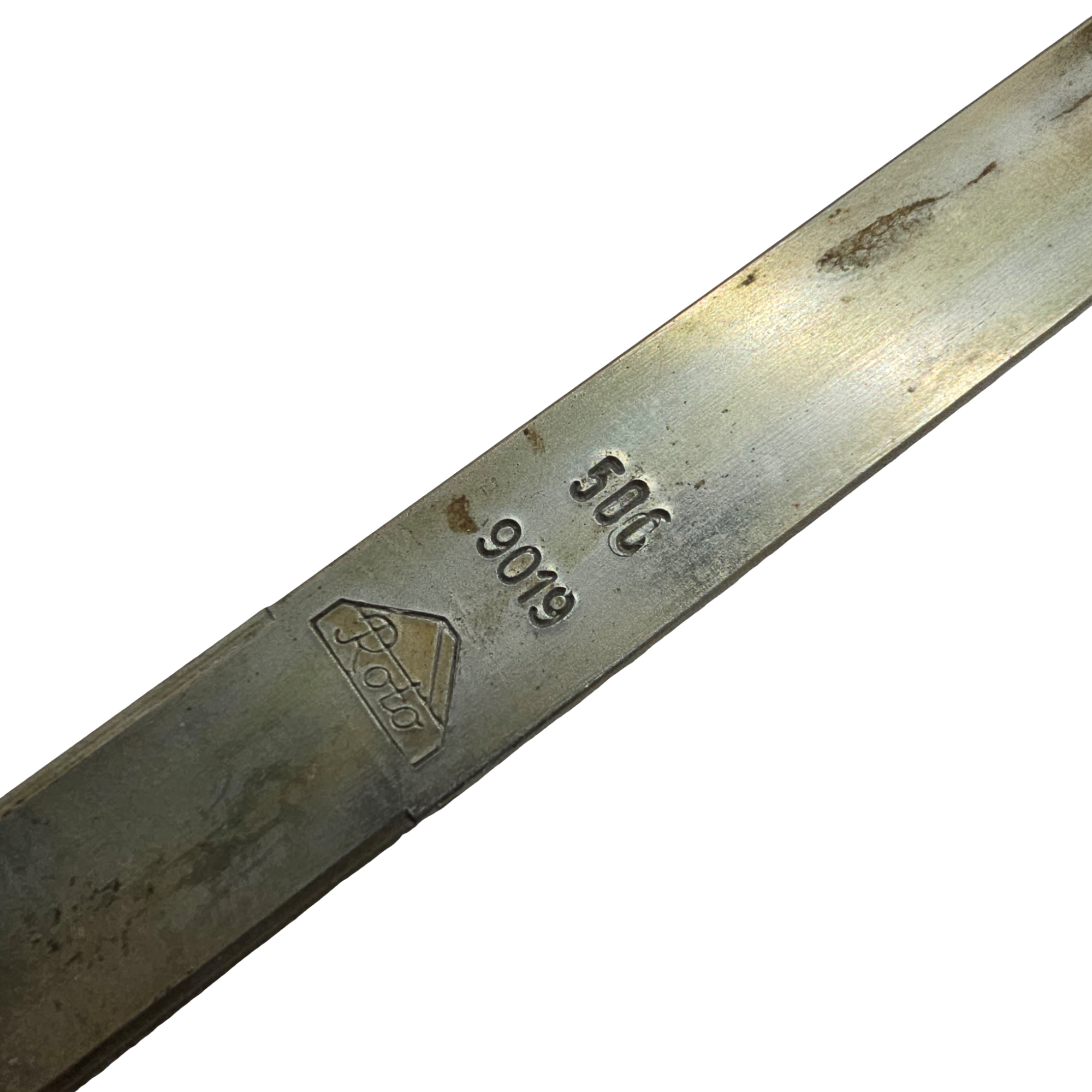 [BA] Roto Axerarm 12/20-13 Rechts, metall, stahl, eingraviert, kennzeichnung, rost
