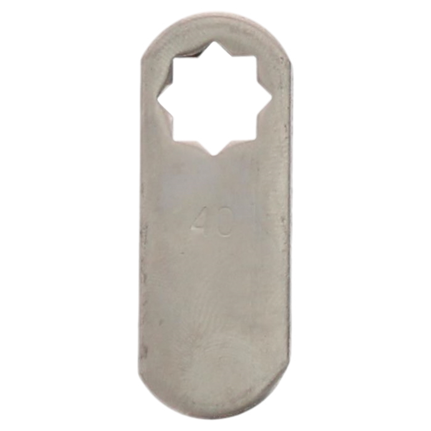 Riegel für Briefkastenschloss Länge 40 mm, Ersatzteil, Gurtband, Metall-Tag, Ovale Tag, Sechseck-Slot