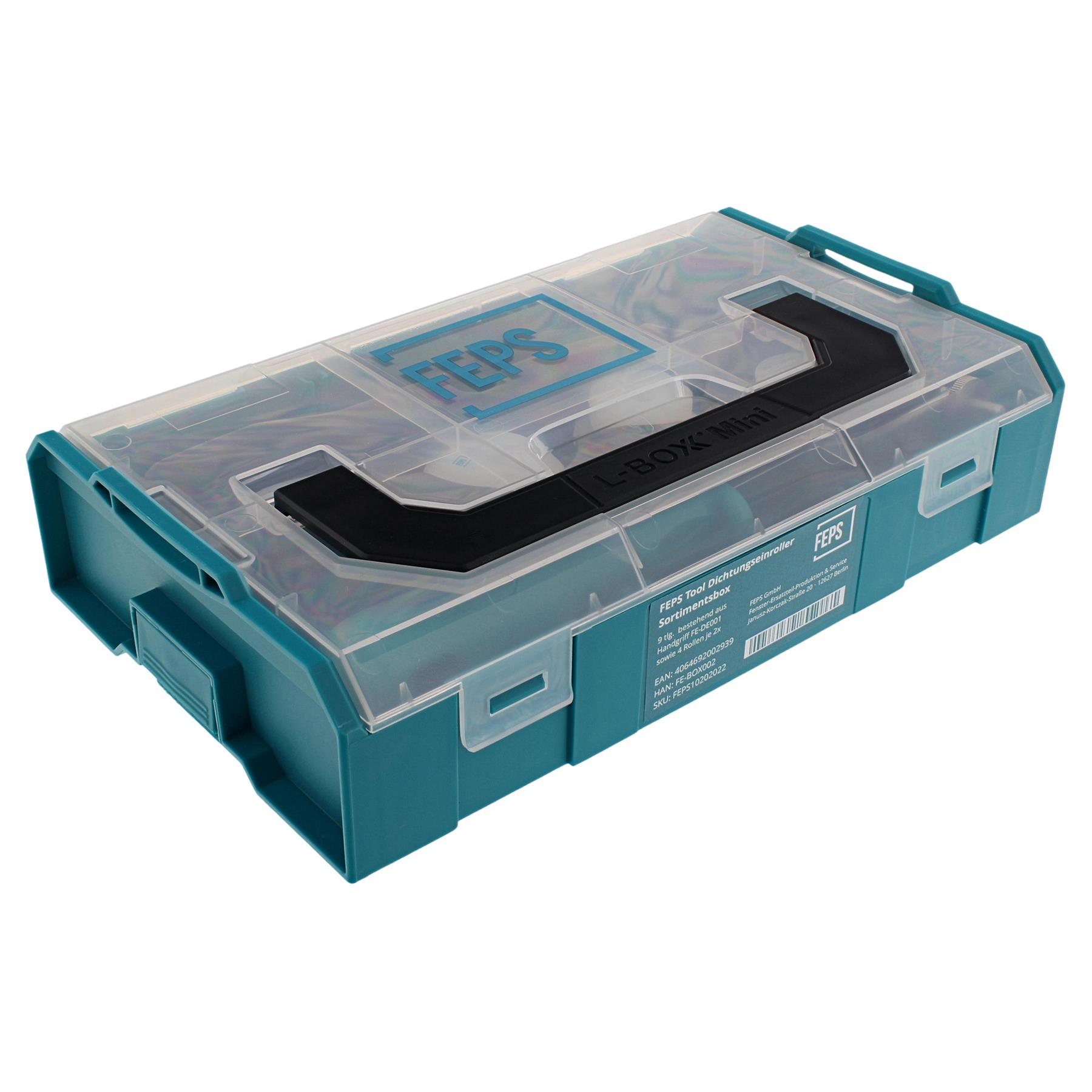 FEPS Tool Dichtungseinroller Sortimentsbox FE-BOX002 9 tlg. bestehend aus Handgriff FE-DE001 sowie 4 Rollen jeweils 2 Stück, Computerausrüstung, Elektronik, Hardware, Überwachen, Bildschirm